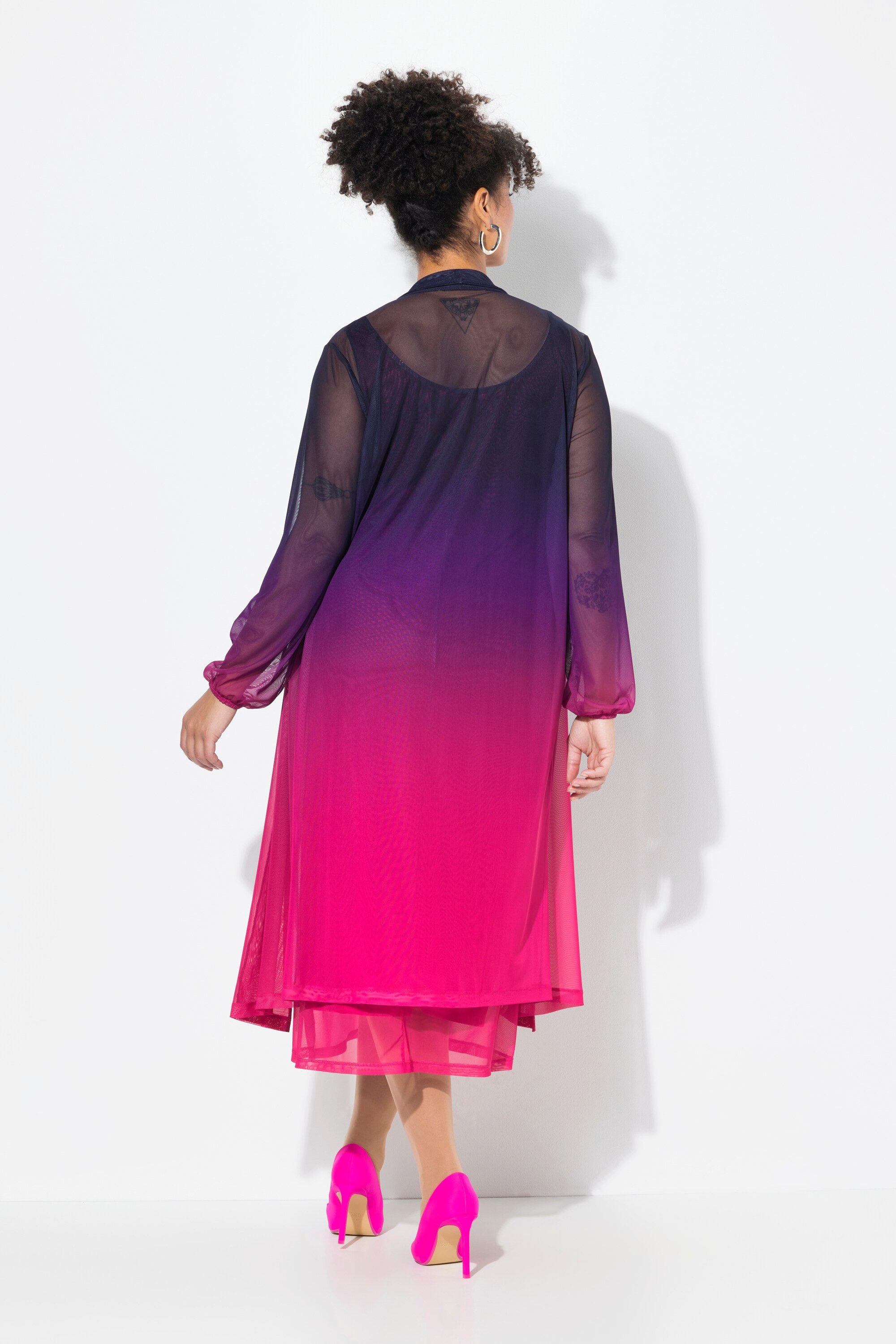 MIAMODA Sommerjacke Jacke gerade Passform Mesh mit Farbverlauf