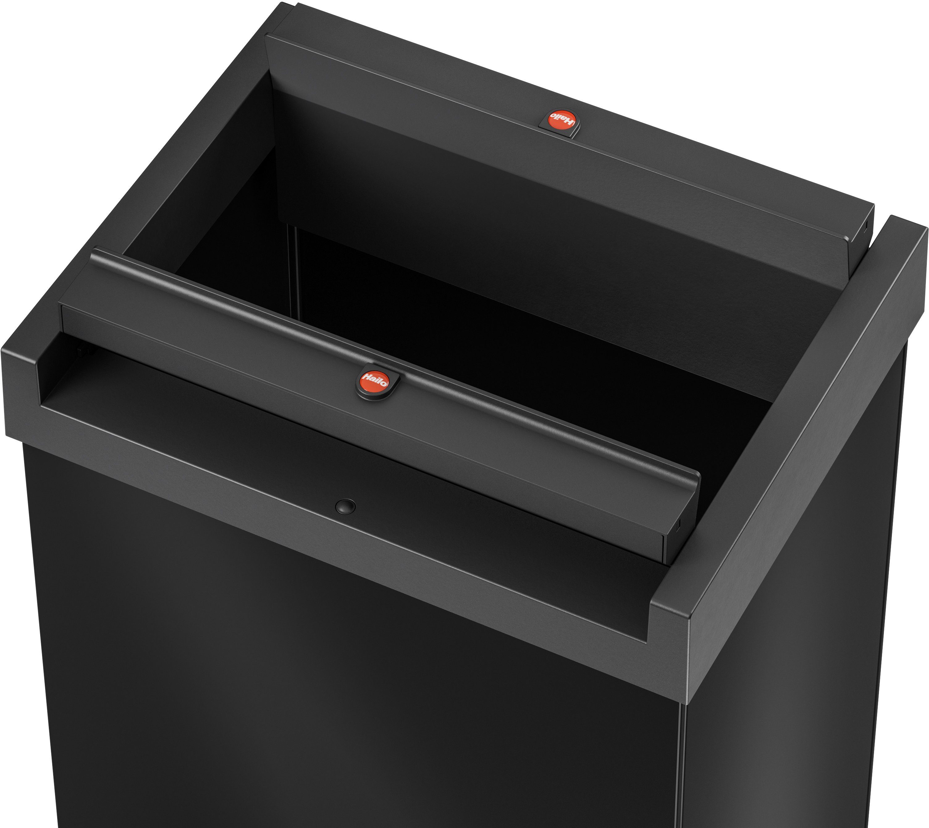 Hailo Mülleimer Big-Box Swing XL, 52 l, Stahlblech o. Edelstahl, mit selbstschließendem Schwingdeckel