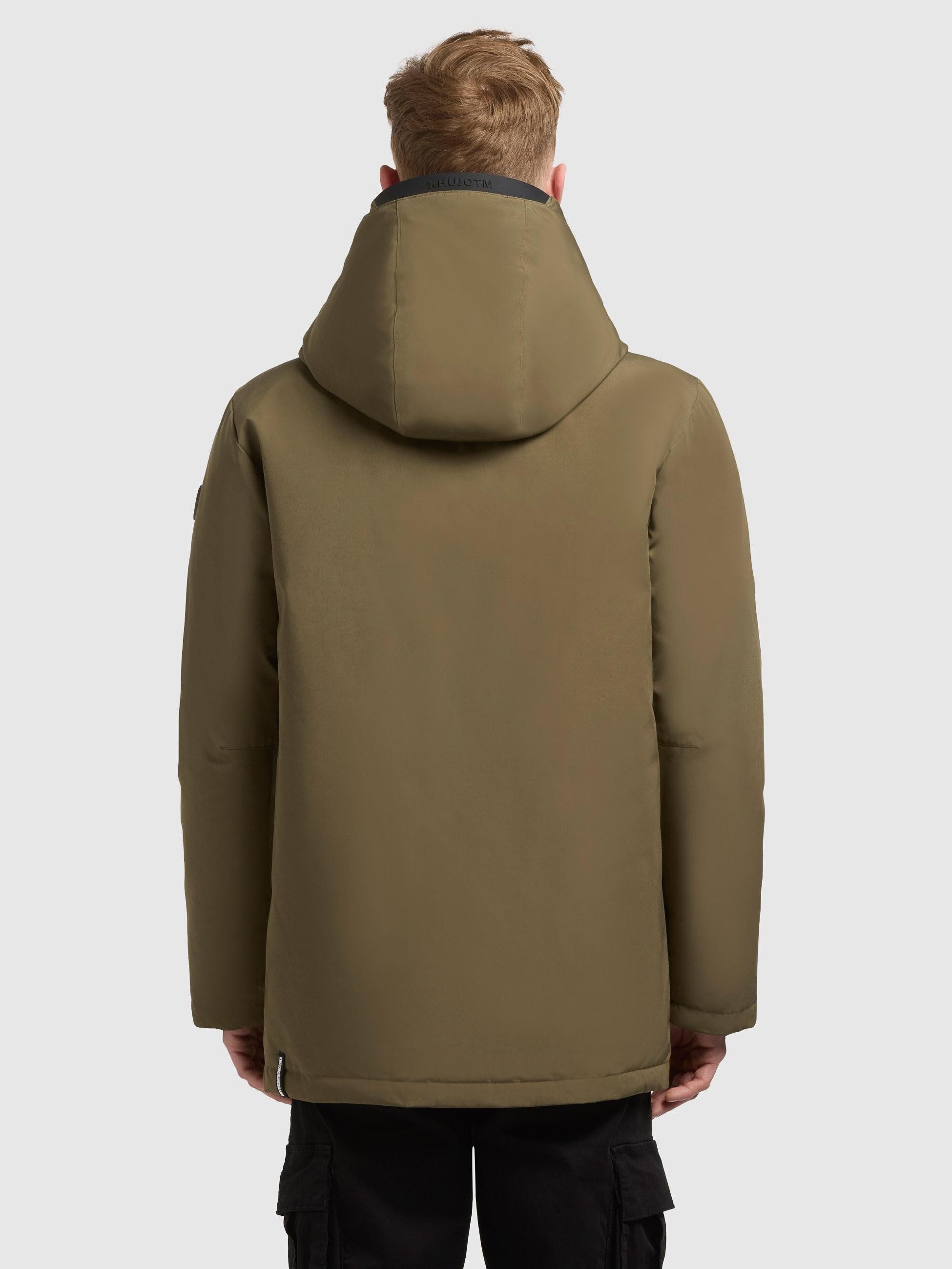 khujo Kurzmantel Nedd Kurzer Herren Parka mit innenliegenden Rucksack-Trägern