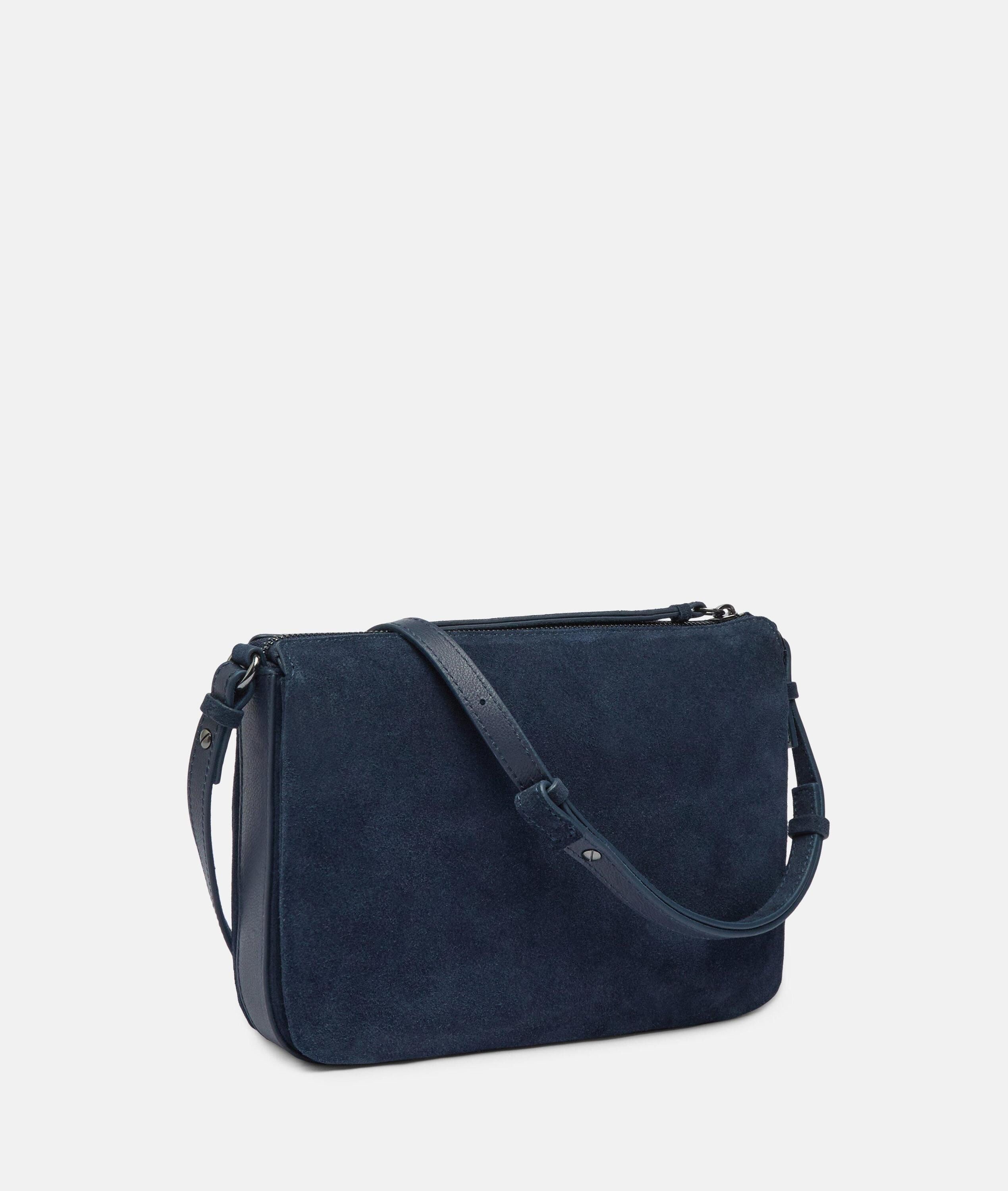 Liebeskind Berlin Umhängetasche Nina Crossbody M, Geräumige Umhängetasche aus weichem Veloursleder