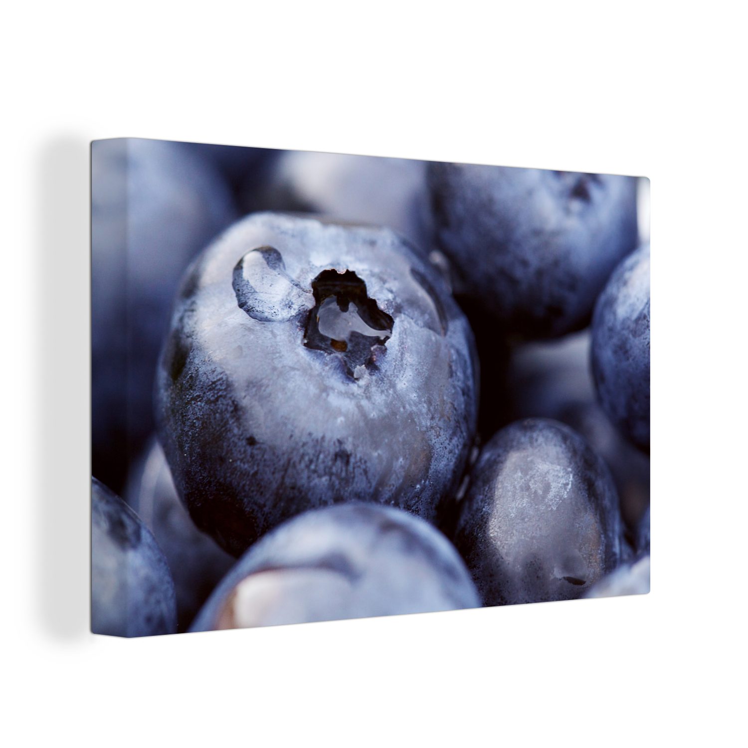 Wanddeko, 30x20 Wandbild (1 Aufhängefertig, Blaubeeren Beeren Obst, Leinwandbilder, OneMillionCanvasses® - Leinwandbild cm - St),