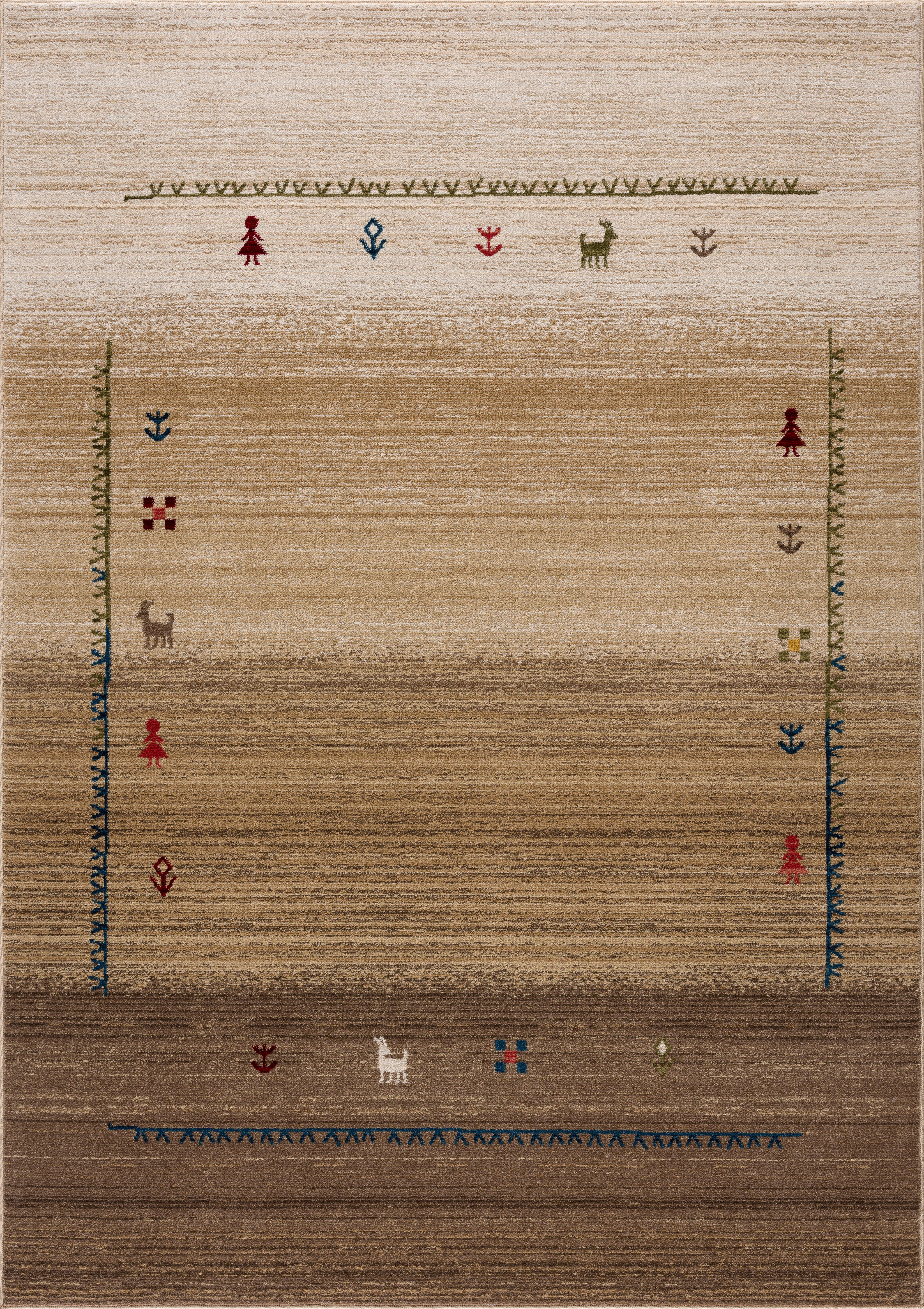 Teppich Arkansas, Timbers, rechteckig, Höhe: Orient-Optik, 22 mm, sand Schlafzimmer, Wohnzimmer, Esszimmer Farbverlauf