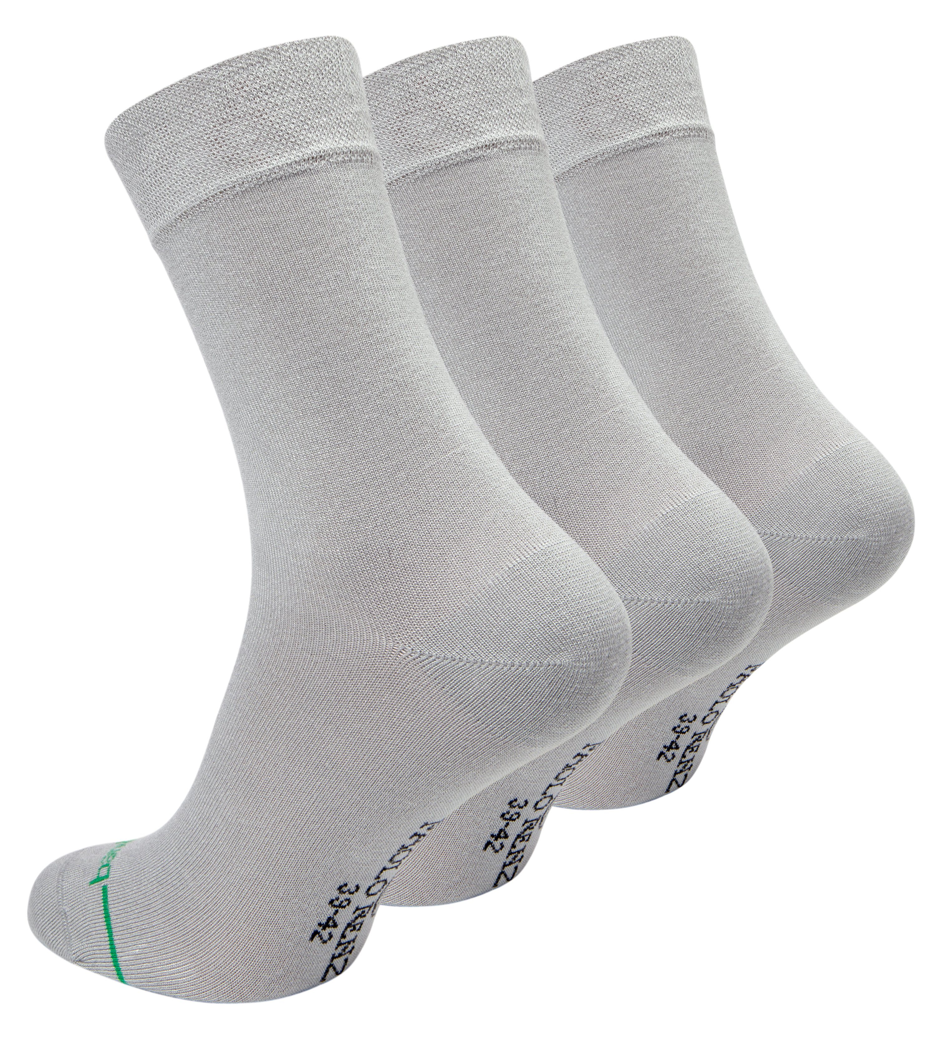 Paolo Renzo Gesundheitssocken aus hochwertiger Bambus Viskose (3-Paar) Atmungsaktive Herren Business Socken / Casual Socken - Geruchshemmend