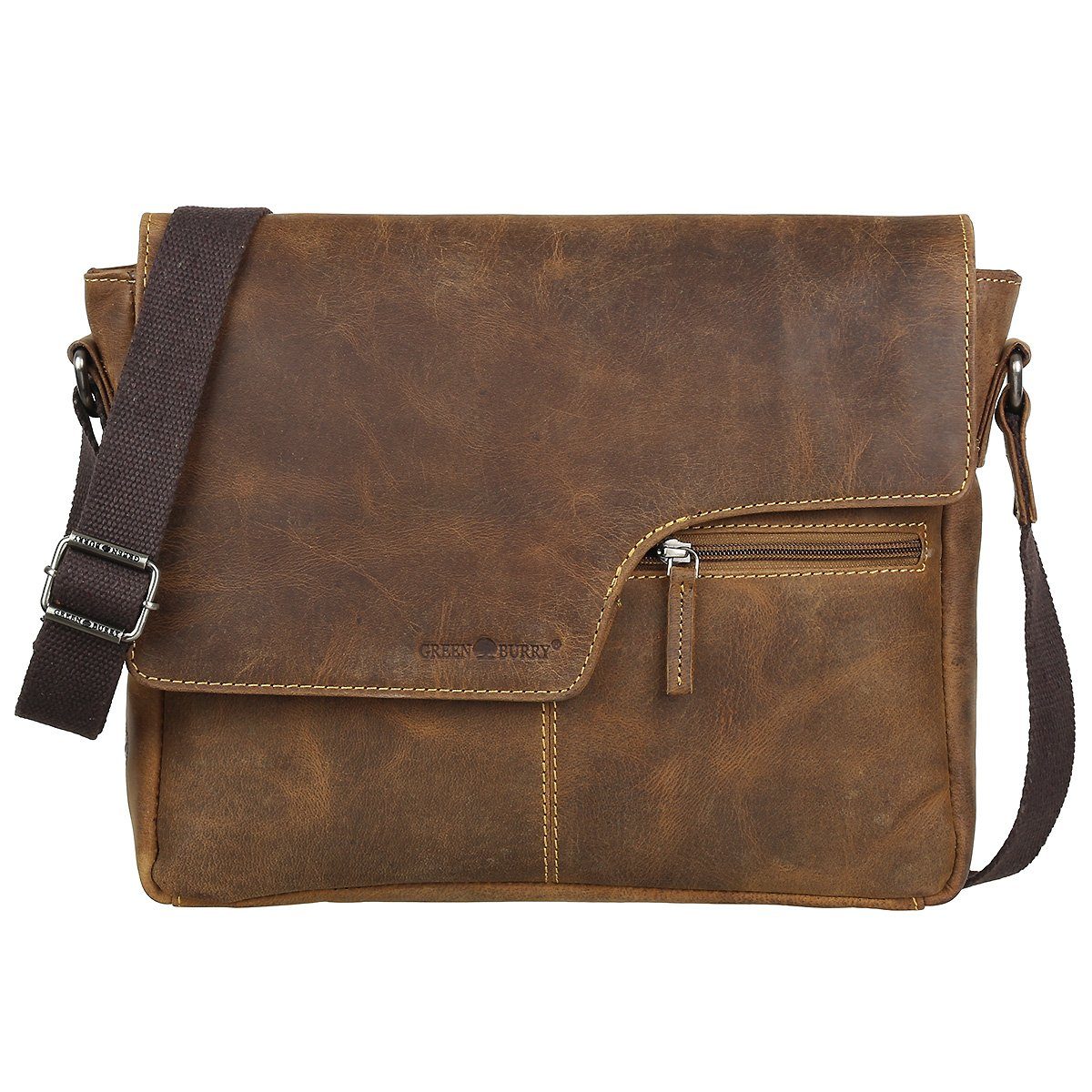 Greenburry Umhängetasche Vintage Leder Messenger Schultertasche günstig online kaufen