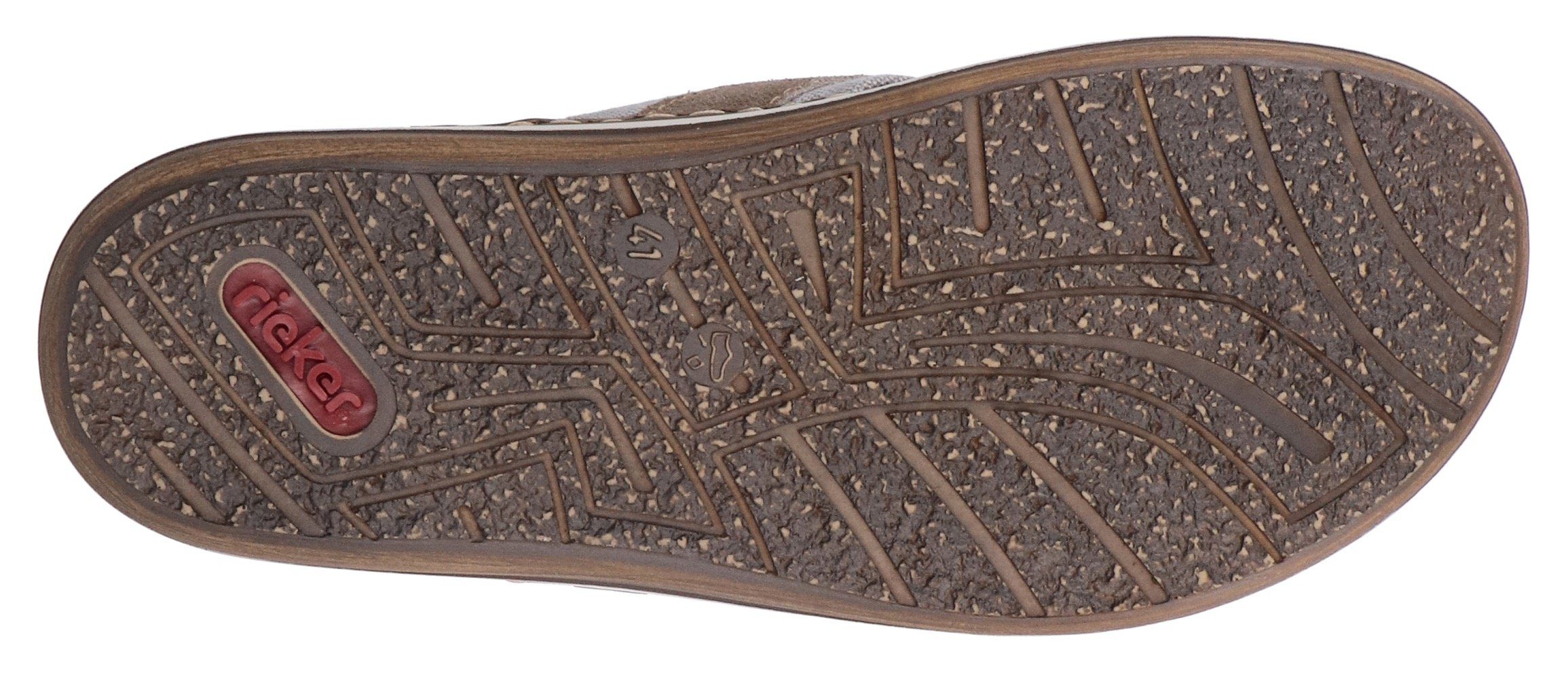 Rieker Zehentrenner, Sommerschuh, Schlappen, Poolslides, Badeschuh, mit Leder-Innensohle