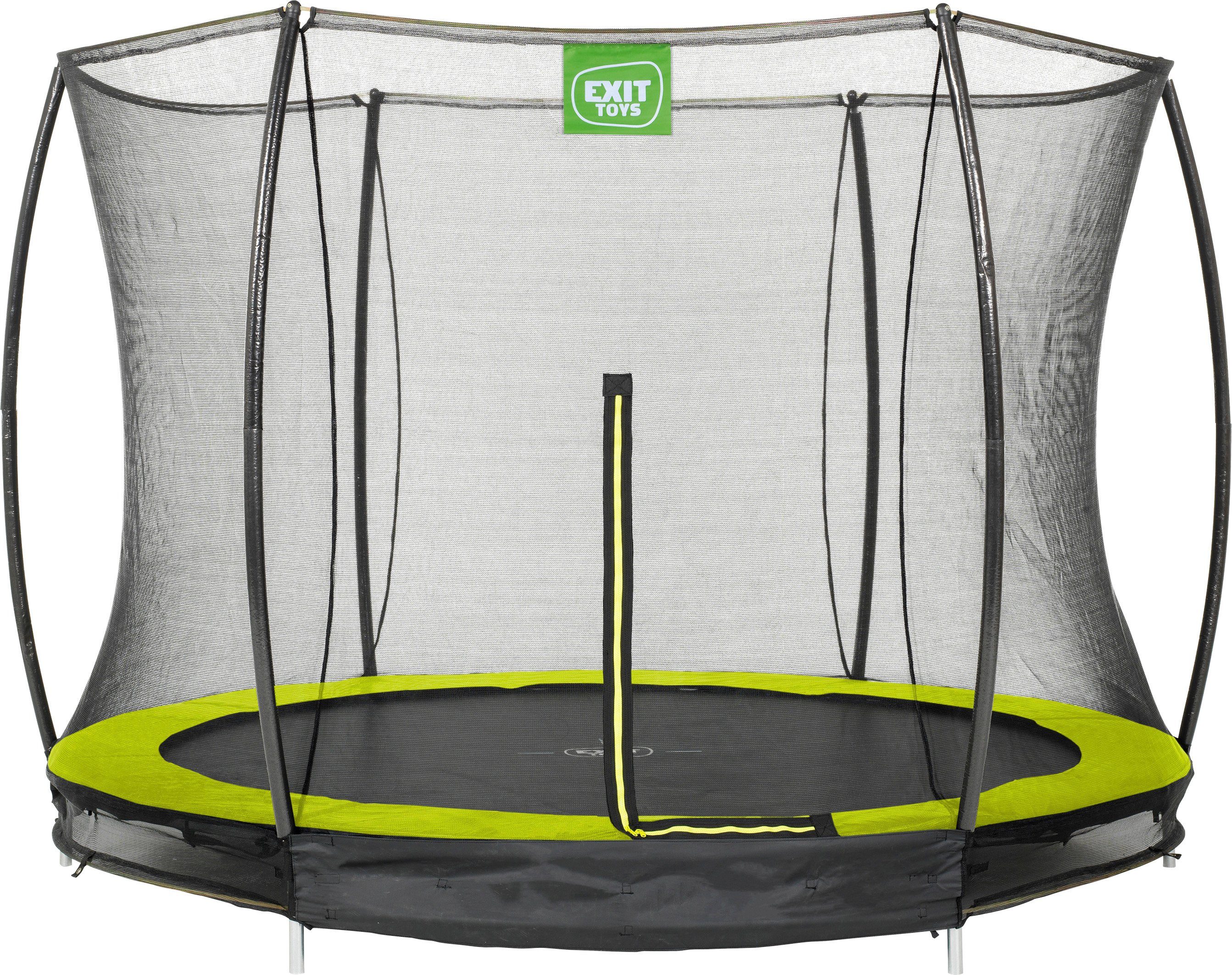 EXIT Gartentrampolin Silhouette Ground, Ø 244 cm, mit Sicherheitsnetz