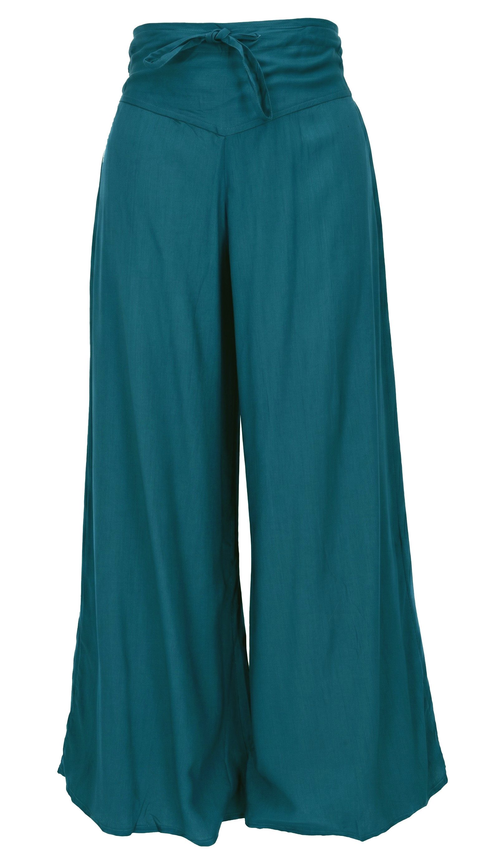 Guru-Shop Relaxhose Boho Hosenrock, weite Sommerhose aus Viskose -.. Ethno Style, alternative Bekleidung