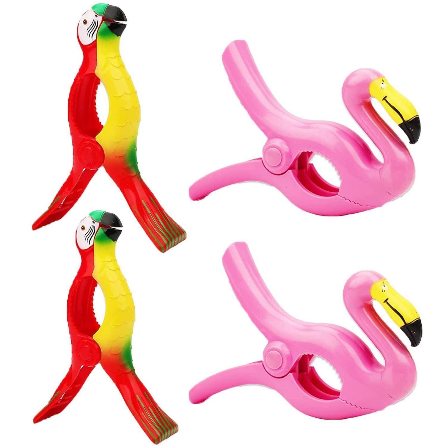 LuxusKollektion Sturmwäscheklammern Strandtuchklammern 4er Set bunte Motive