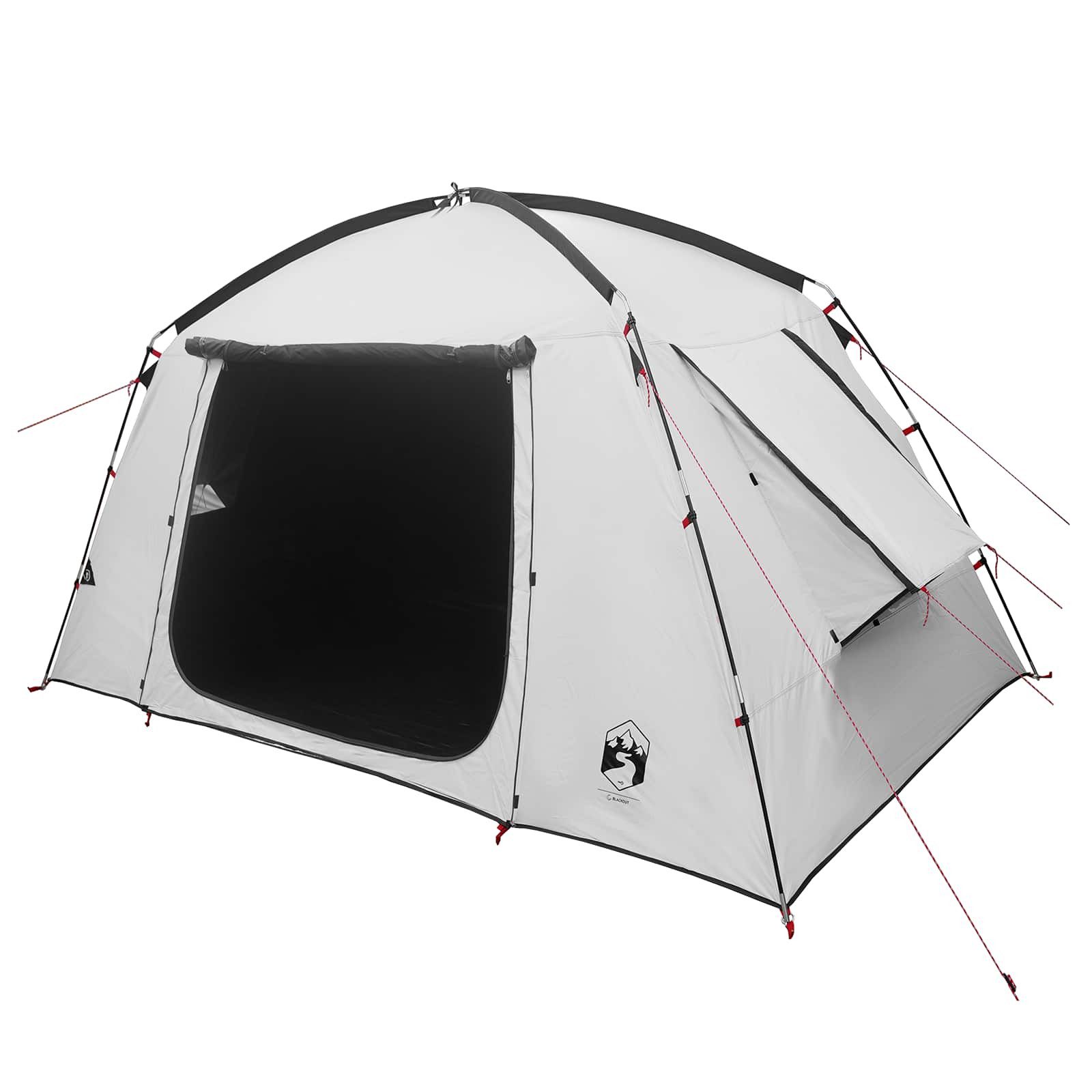 vidaXL Kuppelzelt Hütten-Zelt mit Dach Weiß Blackout 300 x 210 x 156 cm Polyester, (1 tlg)