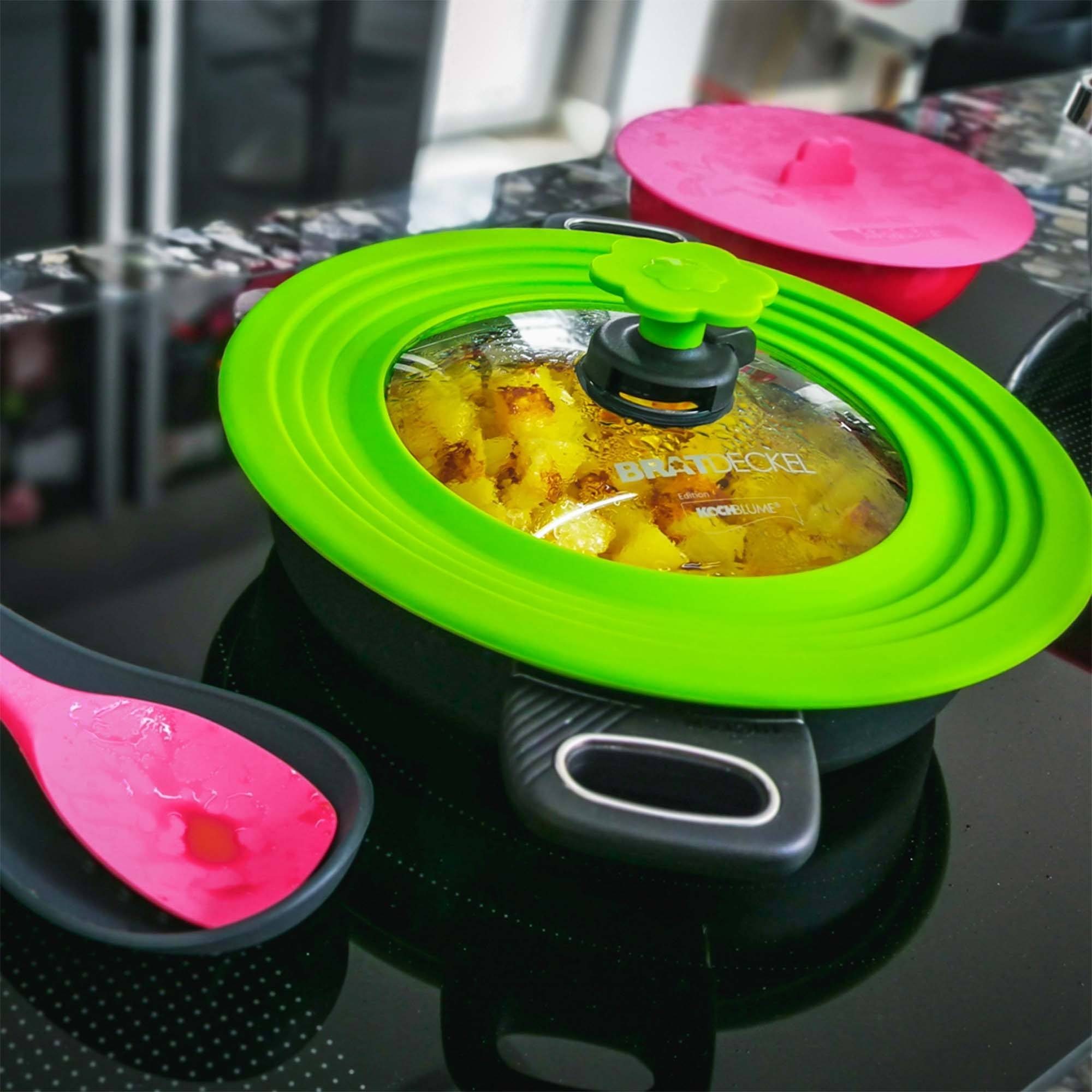 Kochblume Universaldeckel Bratdeckel, mit Automatikventil