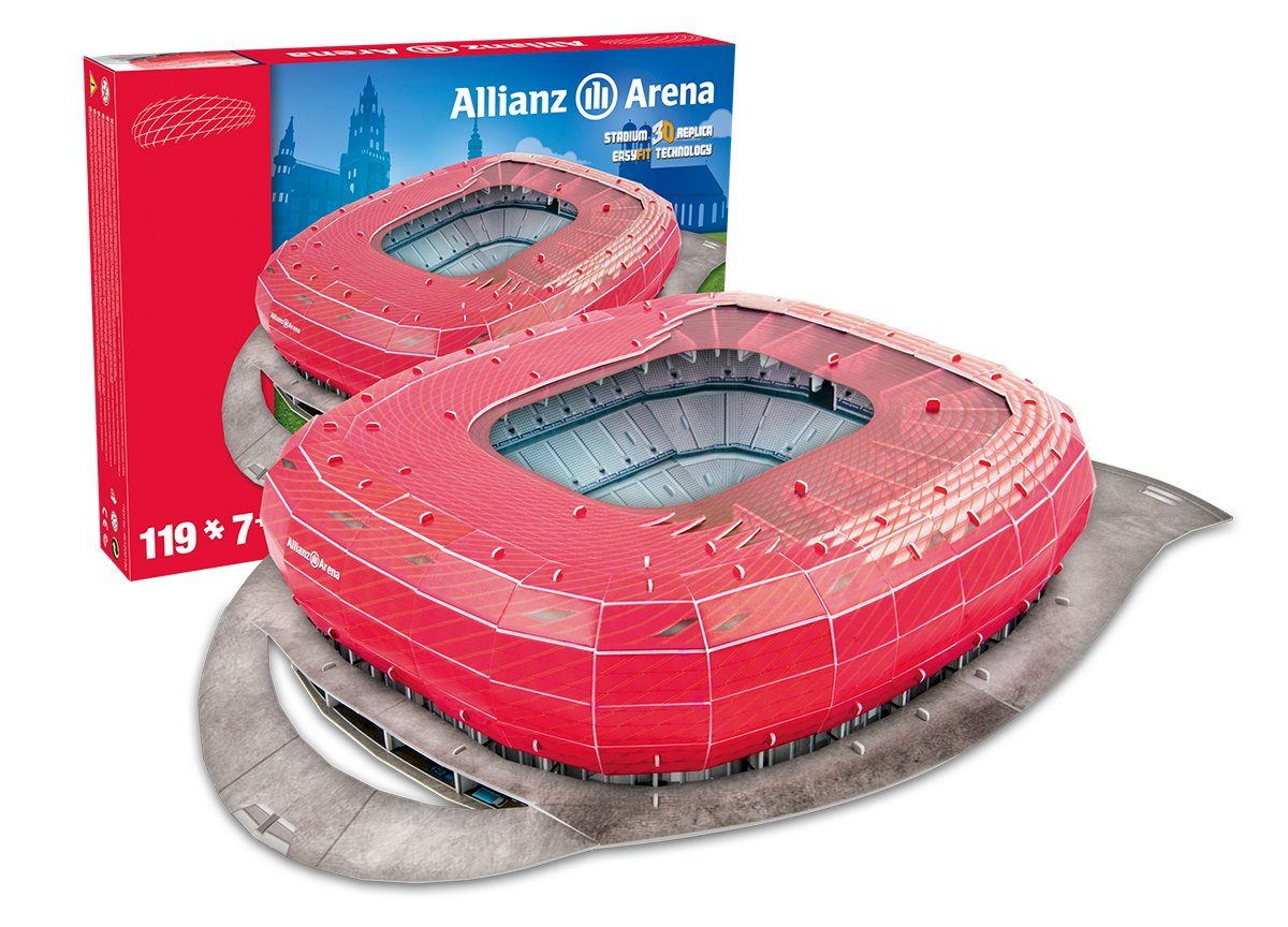 Close Up Spiel, Nanostad Allianz Arena Stadion 3D Puzzle 1. FC Bayern ROT