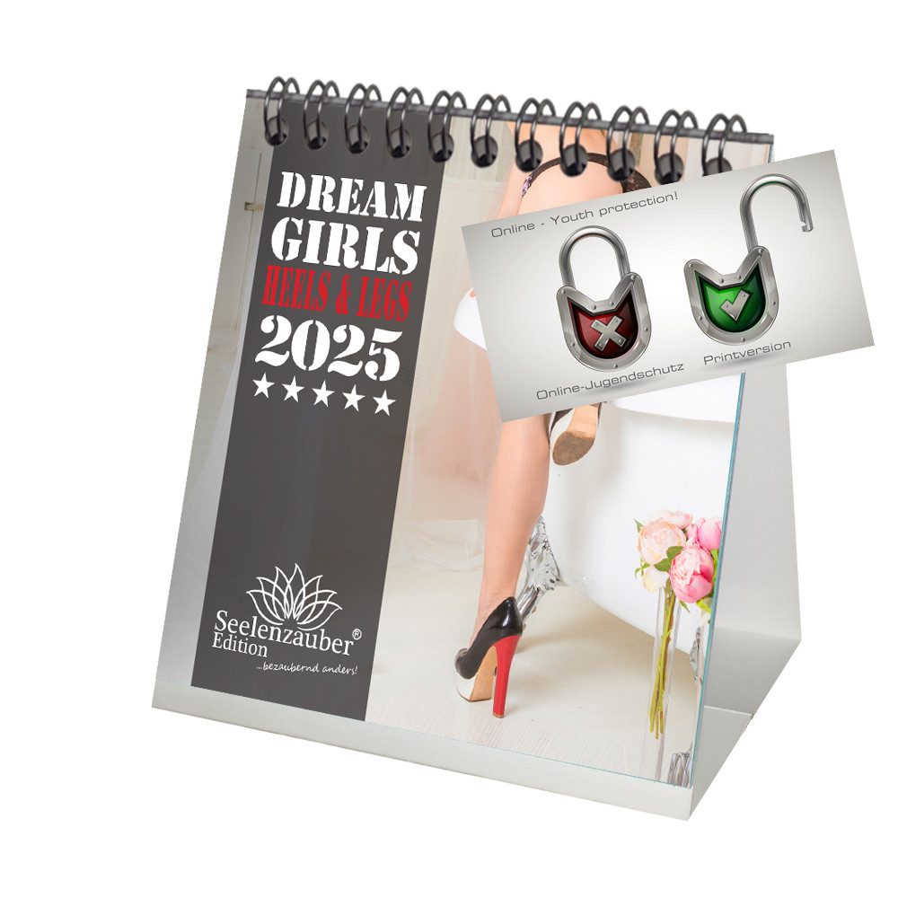 Seelenzauber Erotikkalender Sexy Heels Legs Beine Füße Girls Kalender für 2025 Format 10cm x 10cm