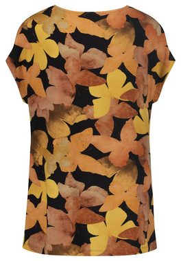 October T-Shirt mit herbstlichem Allover-Print