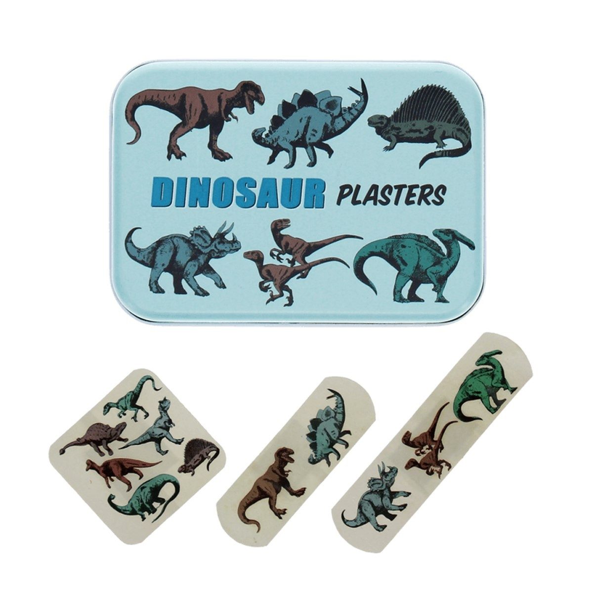 Rex London Wundpflaster Pflasterdose mit Motiven für Kinder – 30 bunte Pflaster Metalldose