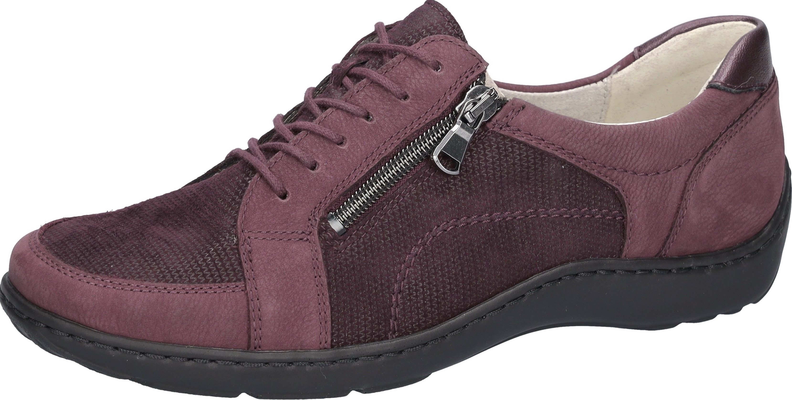 Waldläufer Henni Schnürschuh Halbschuh, Sneaker, Komfortschuh mit Reißverschluss, H-Weite