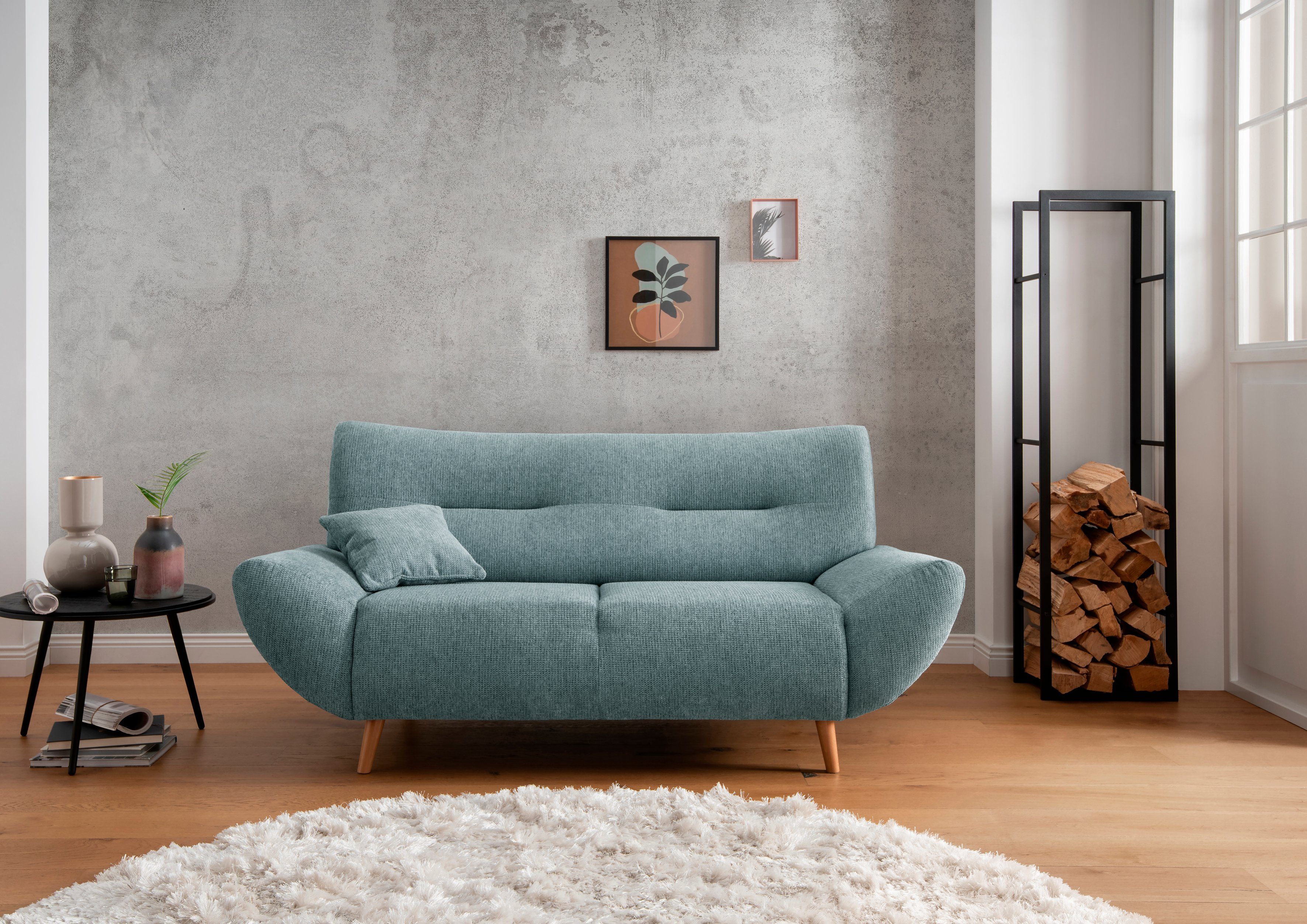 INOSIGN 2-Sitzer "Drago elegant und zeitlos, komfortabel, Holzfuß", frei im günstig online kaufen