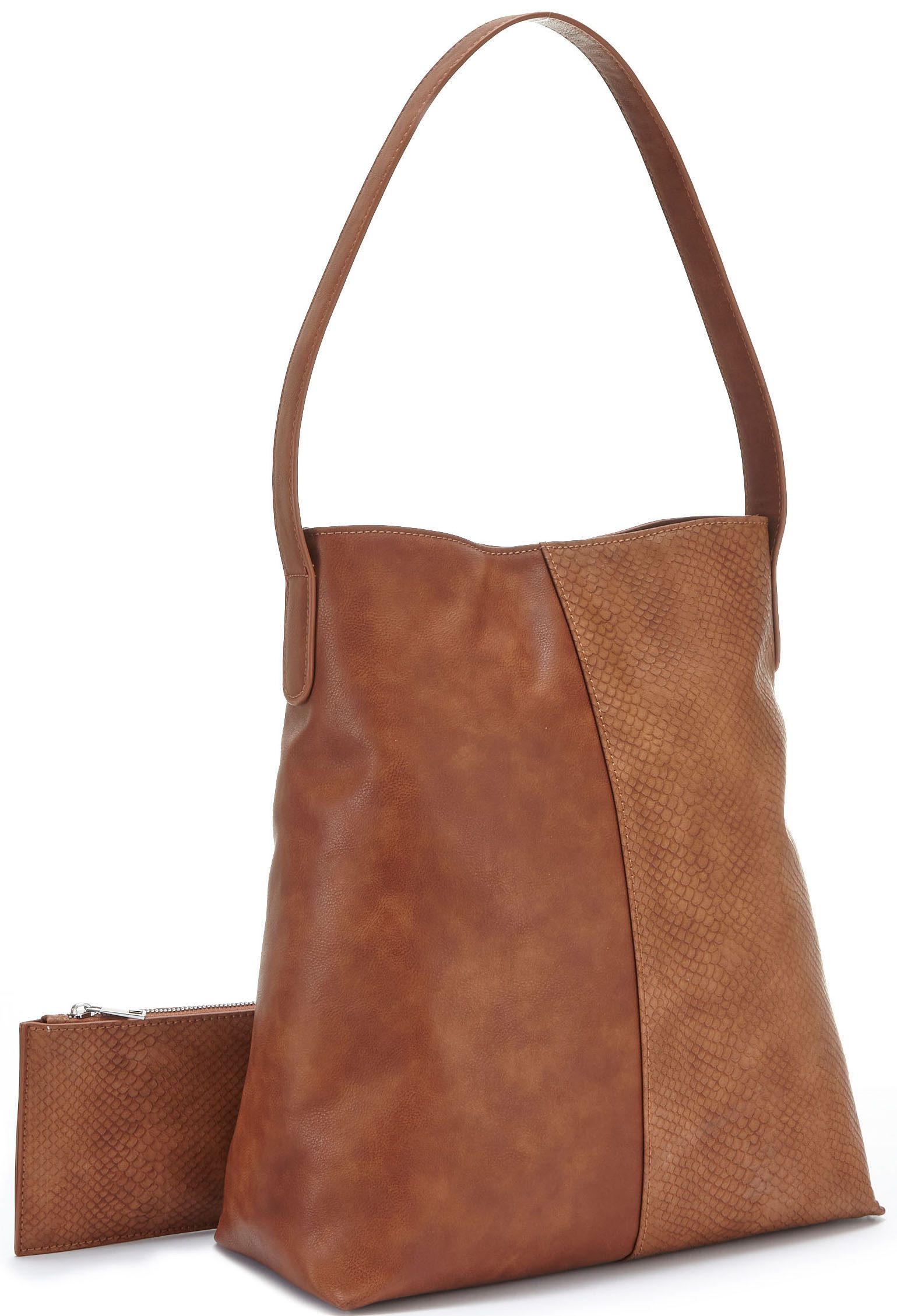 Vivance Shopper Schultertasche (2-tlg), mit kleiner Innentasche, Handtasche, Damentasche VEGAN