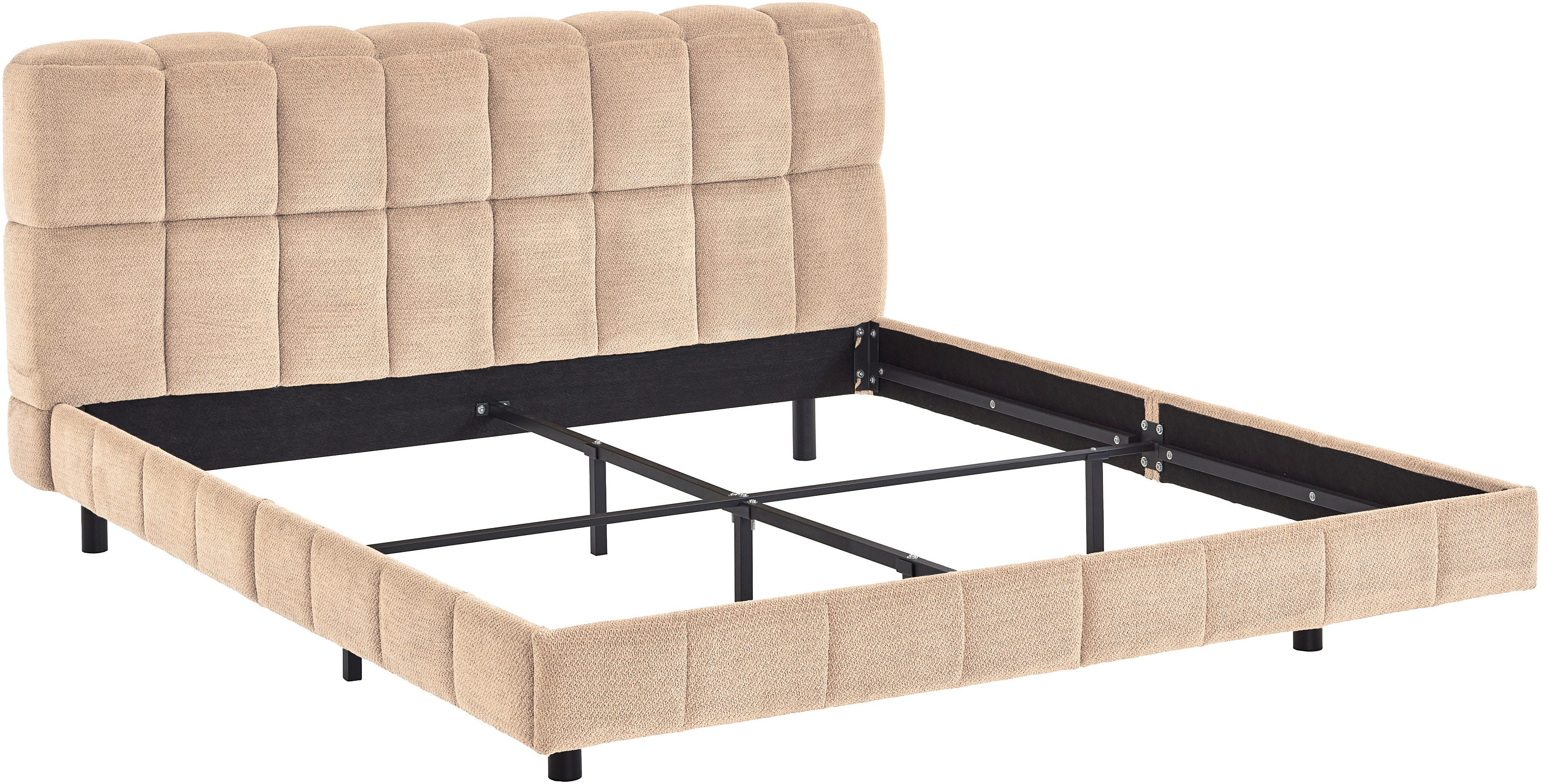 ATLANTIC home collection Polsterbett Neela in 180cm x 200cm, gepolstertes Kopfteil und Rahmen, Bezug aus hochwertigen Strukturstoff