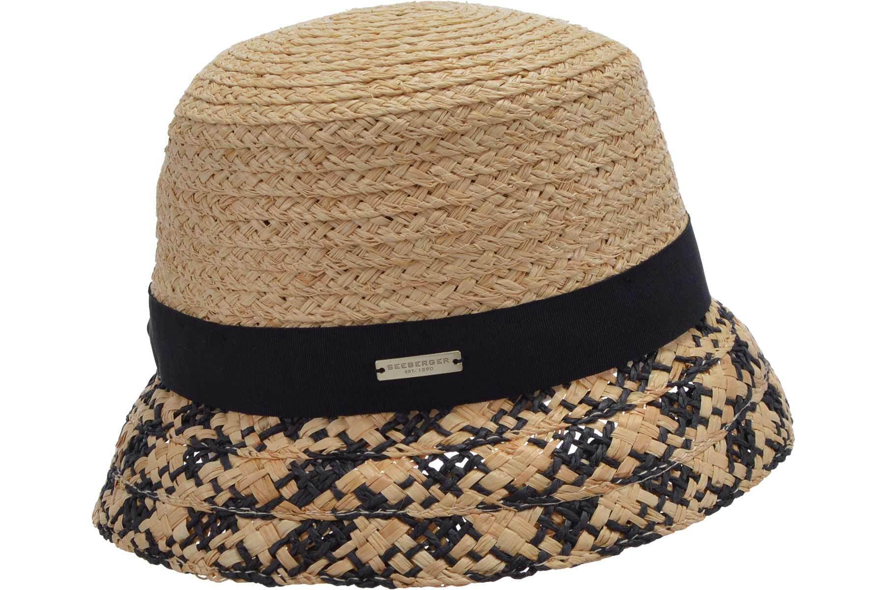 Seeberger Strohhut Raffia Papierborten Mix Fischerhut 55783-0