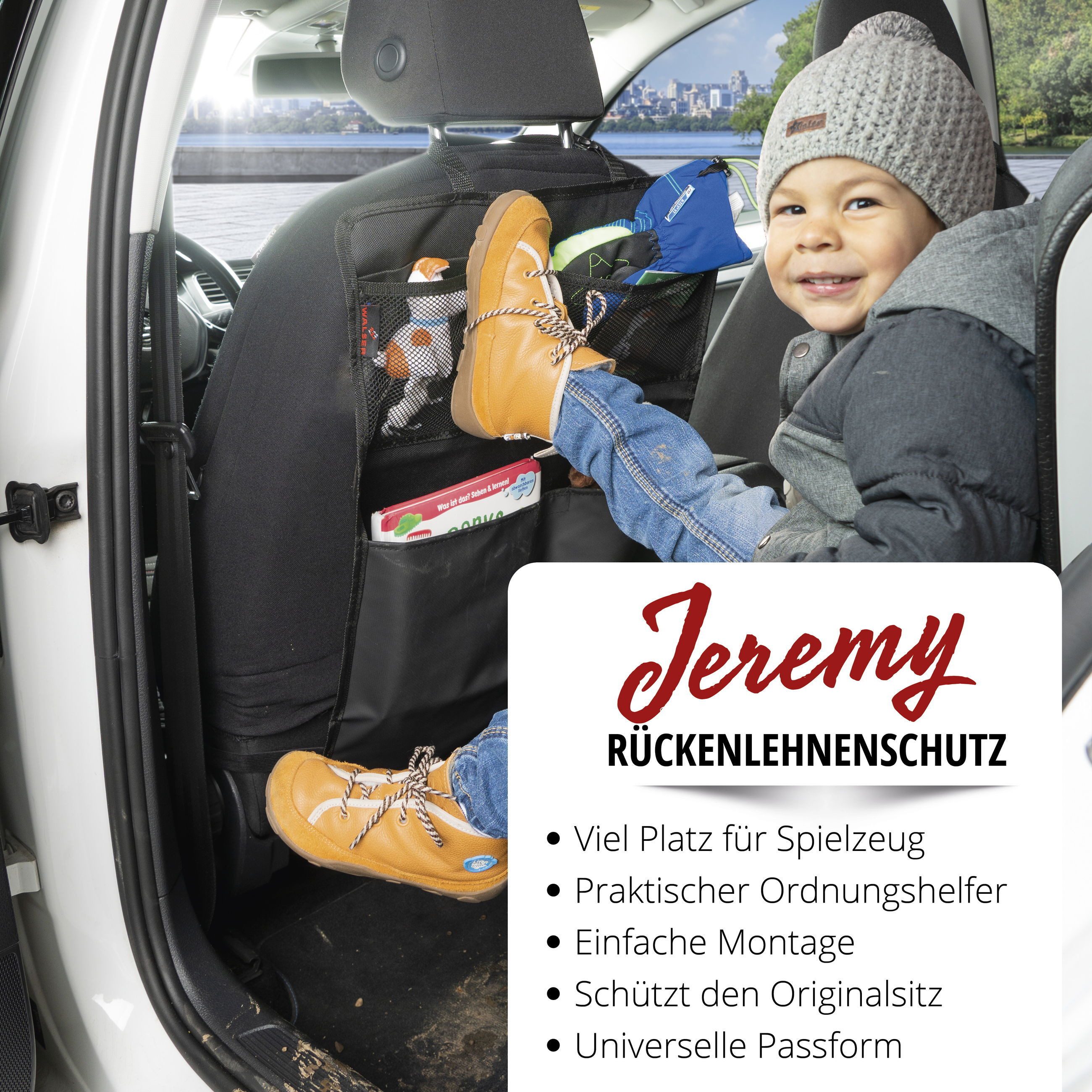 WALSER Reisekissen Rücksitzorganizer Jeremy, 1 Stück, 1-tlg.