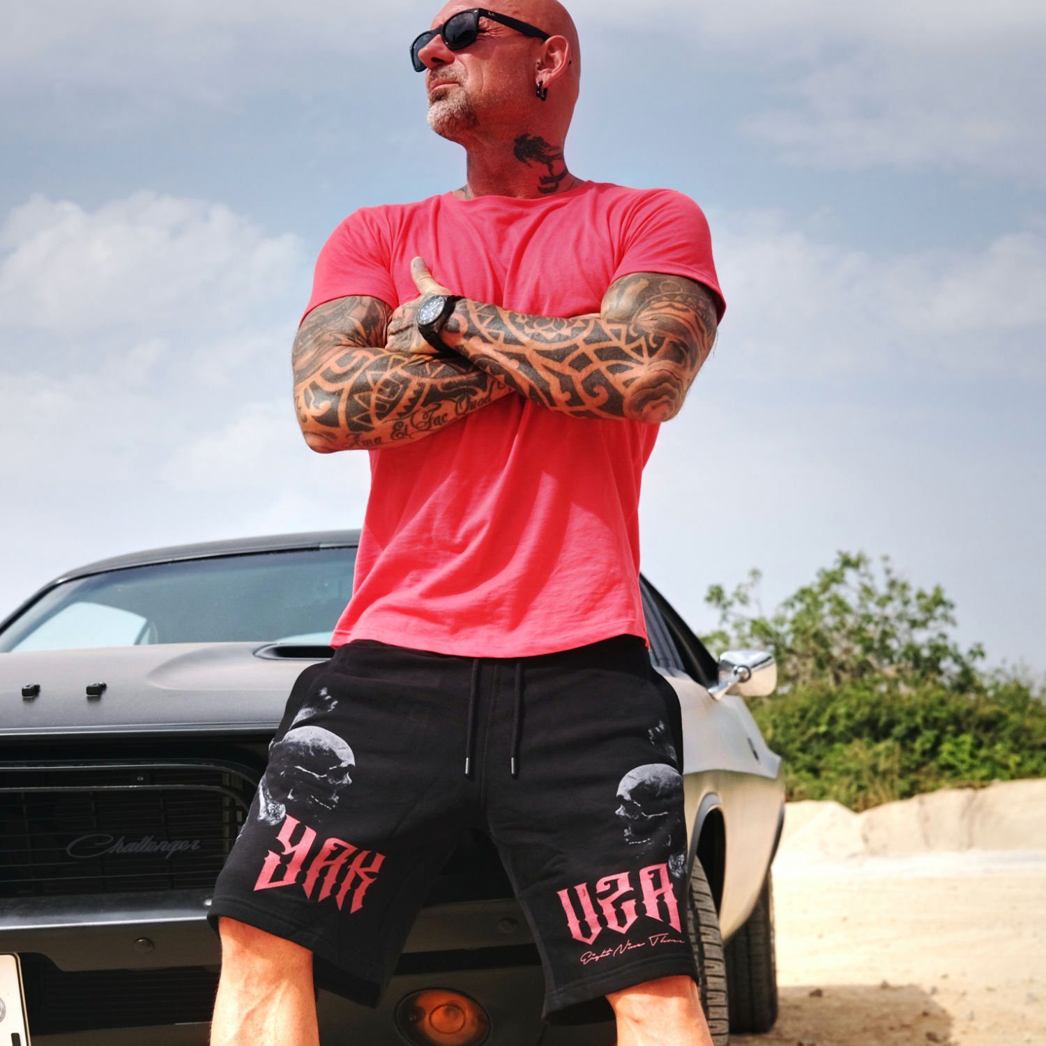 Legion YAKUZA schwarz Sweatshorts