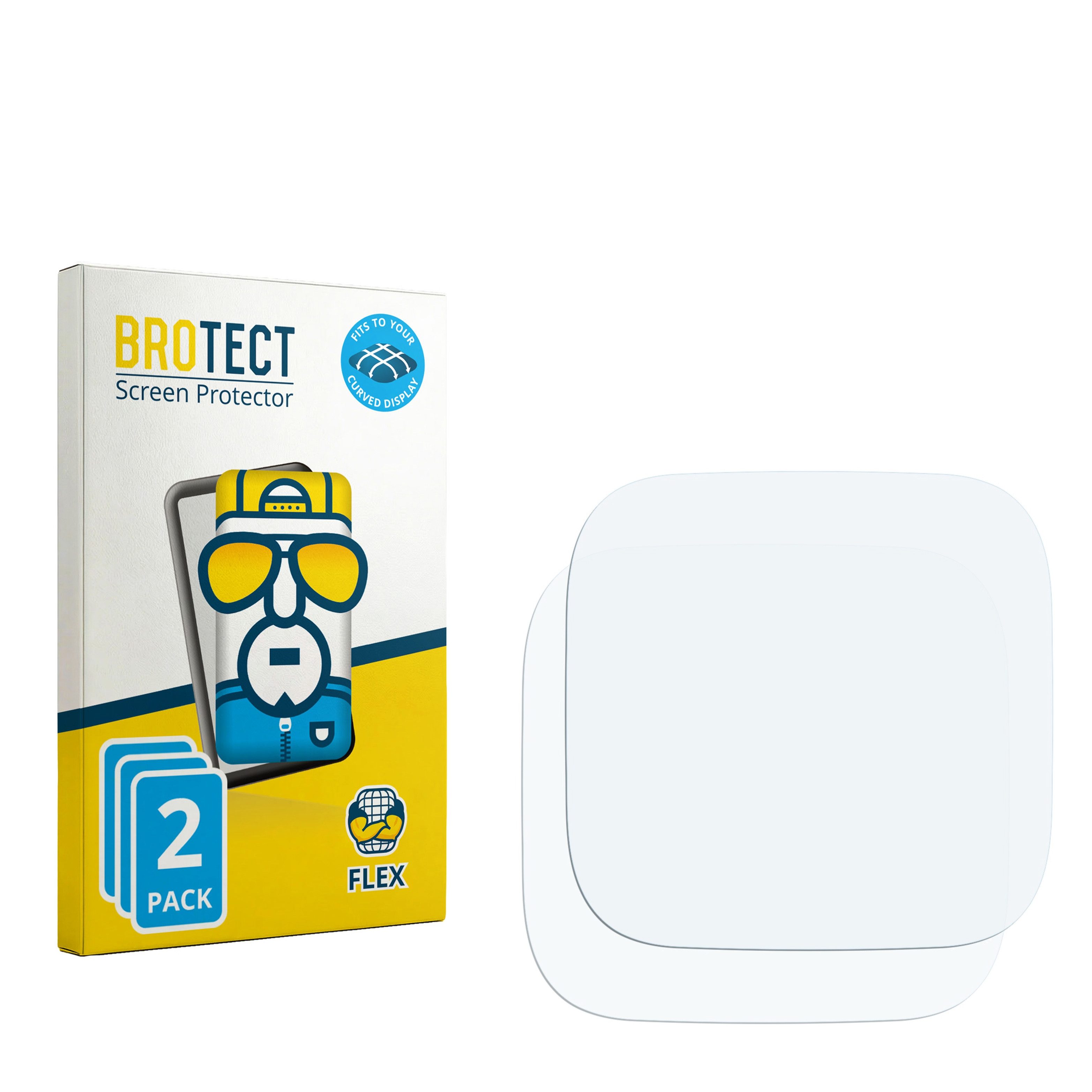 BROTECT Displayschutzfolie Fullscreen Schutzfolie für Fitbit Versa 2 Special Edition, 2 Stück, Displayschutz Folie Fullcover Klar Transparent