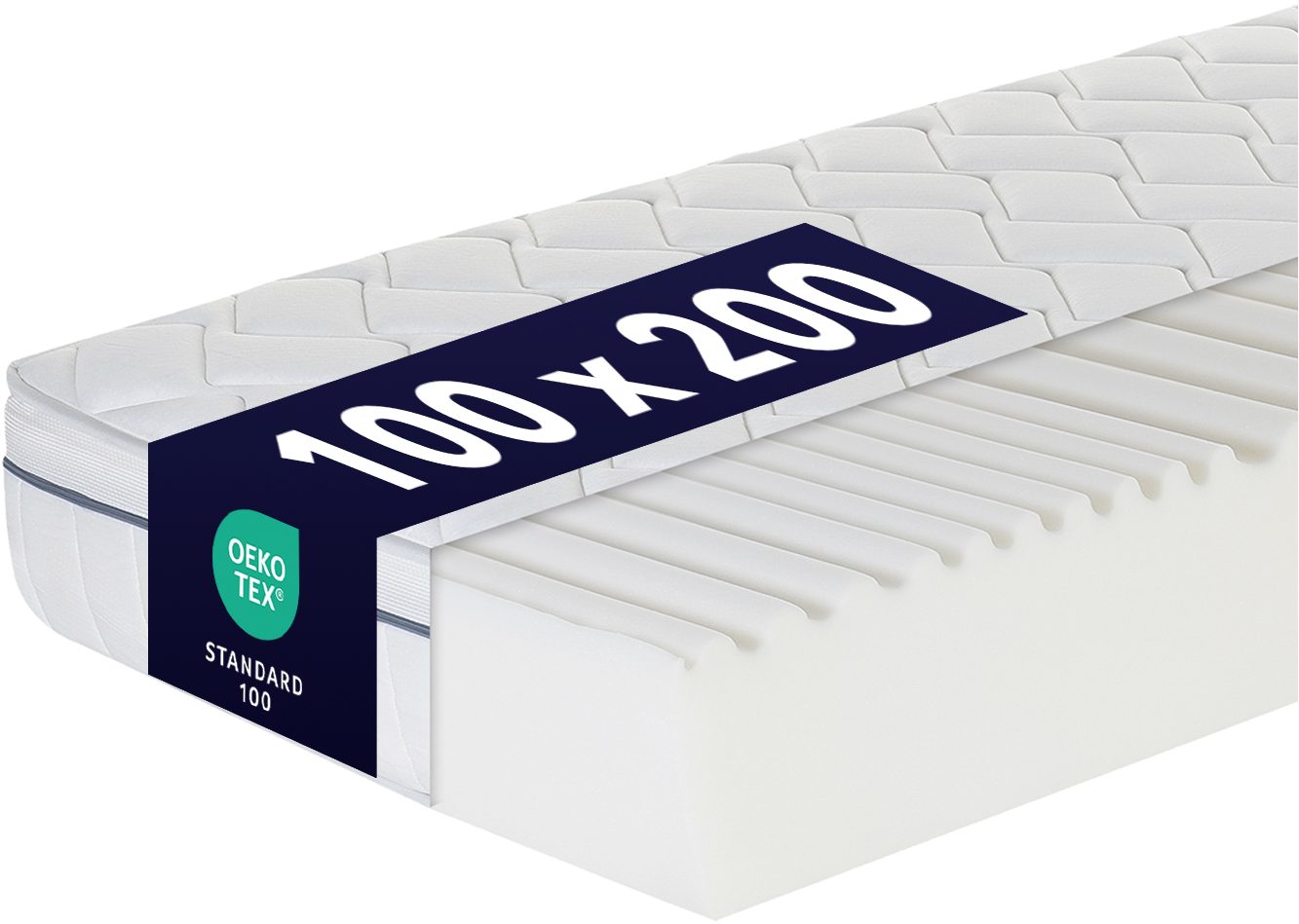 Komfortschaummatratze 23cm, Wave 3D, Wendematratze mit zwei Härtegraden, DI QUATTRO, 23 cm hoch, (1-tlg), Matratze in H2+H3 & H4+H5, 90x200, 140x200 und weitere Größen