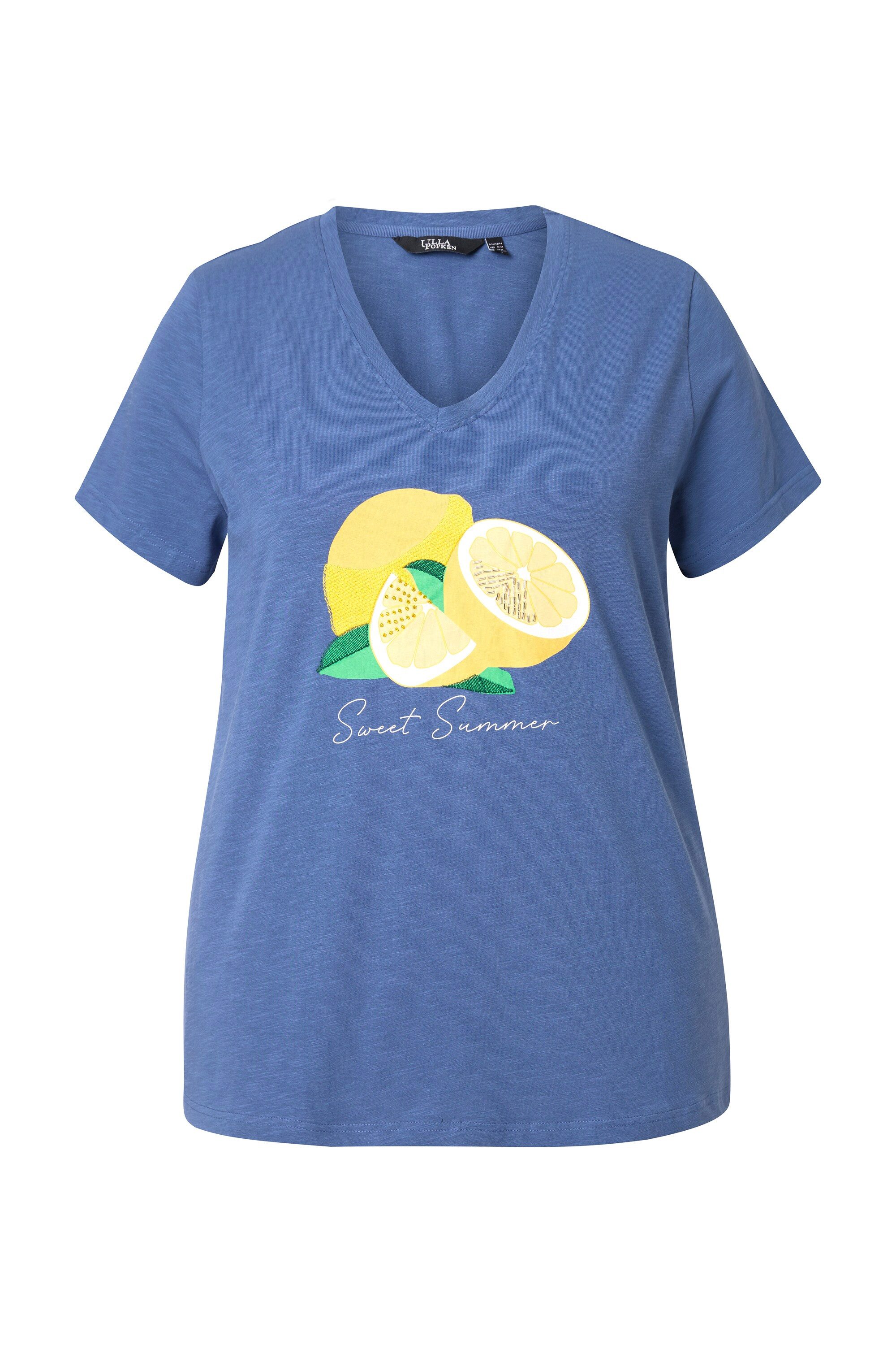 Ulla Popken T-Shirt T-Shirt Limonen A-Linie günstig online kaufen