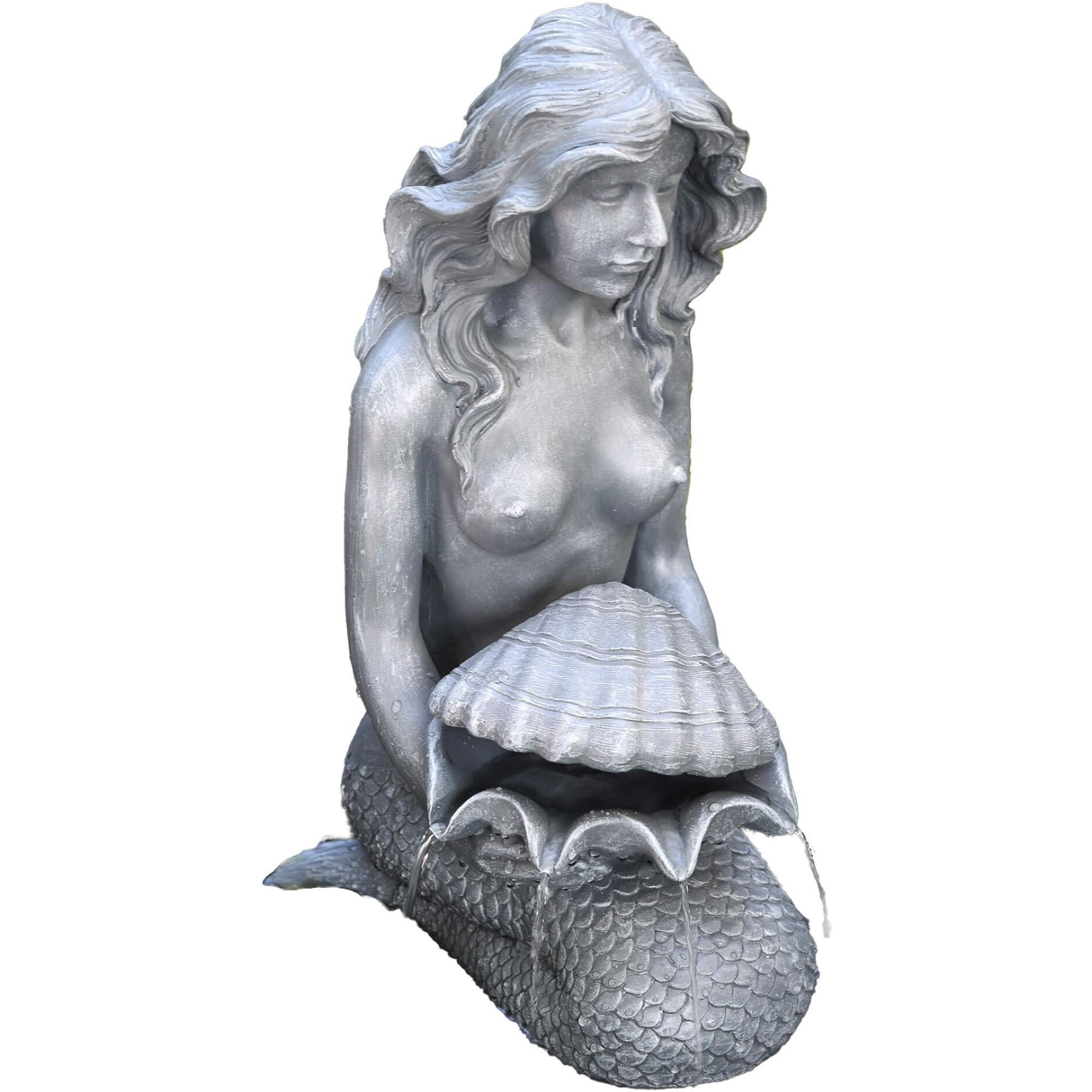Heissner Wasserspeier Teichfigur 'Meerjungfrau mit Muschel', günstig online kaufen