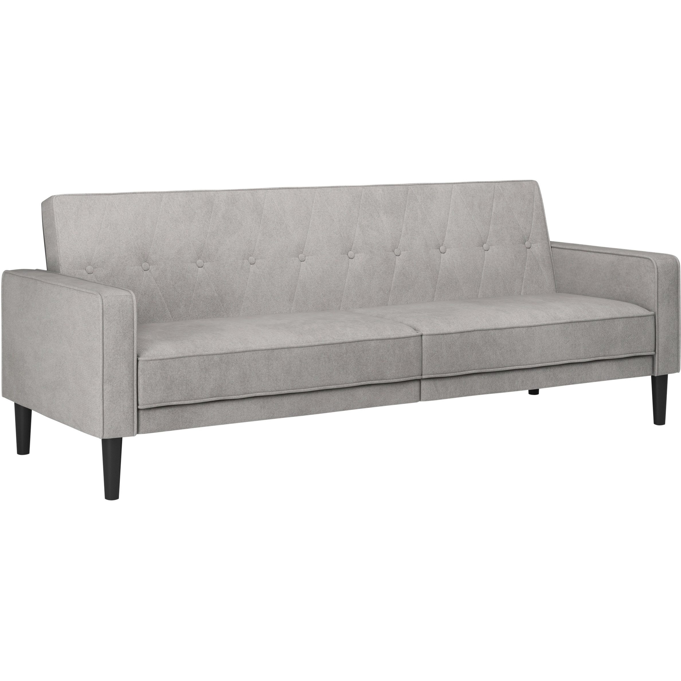 freiraum Schlafsofa Schlafsofa >Aarhus< in Creme, Cord - 213x81x86cm (BxHxT), in Hellgrau, Stoff - 213x81x86cm (BxHxT)