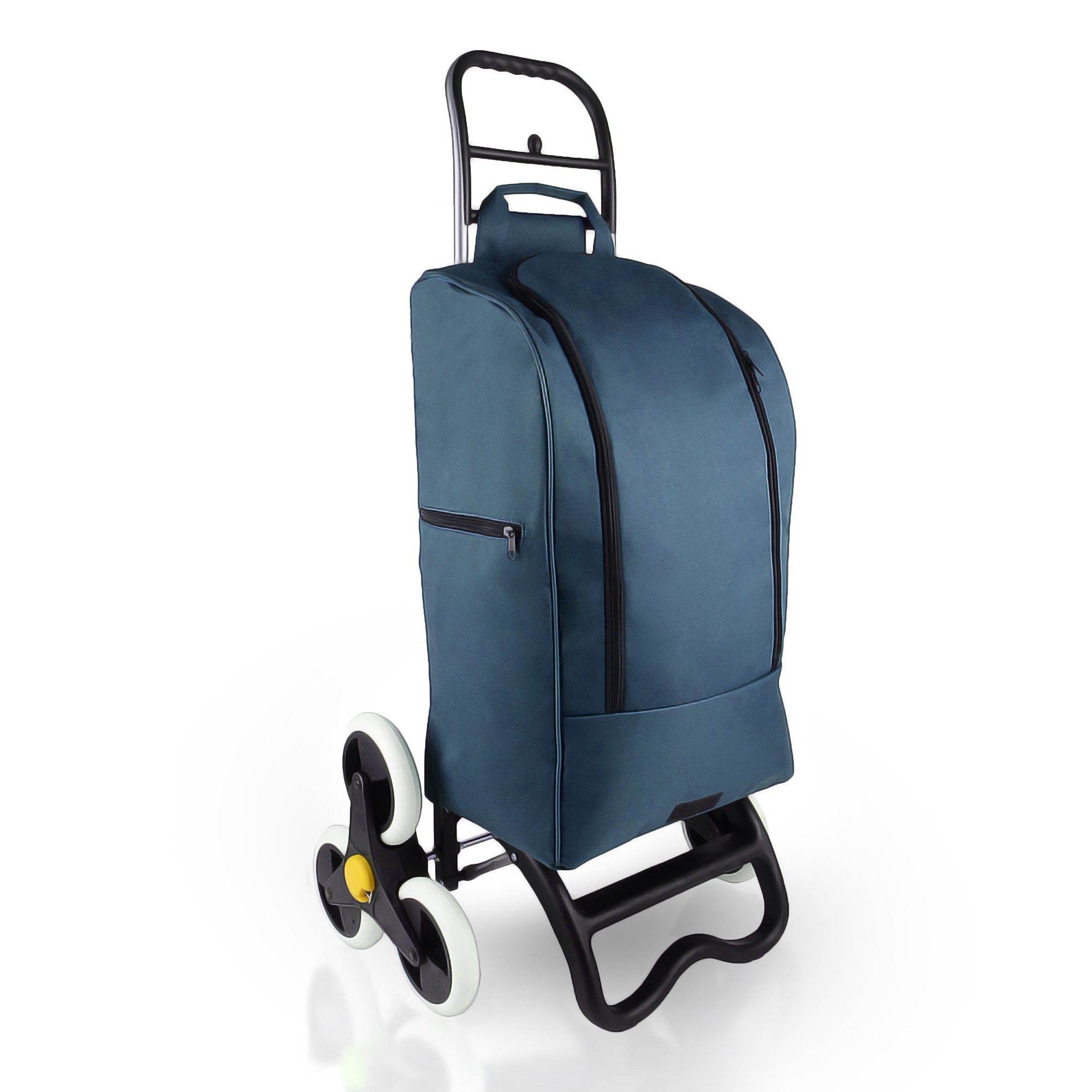 BigDean Transporttrolley Einkaufstrolley mit Treppensteiger Funktion Kuhlfach 40L faltbar