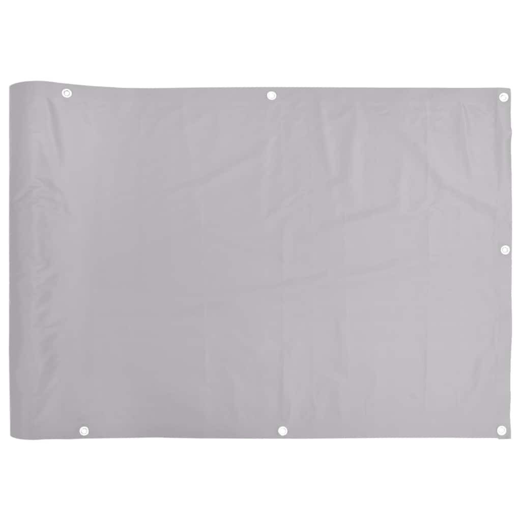 vidaXL Gartenzaun Balkon-Sichtschutz Grau 400x90 cm PVC, (1-St)