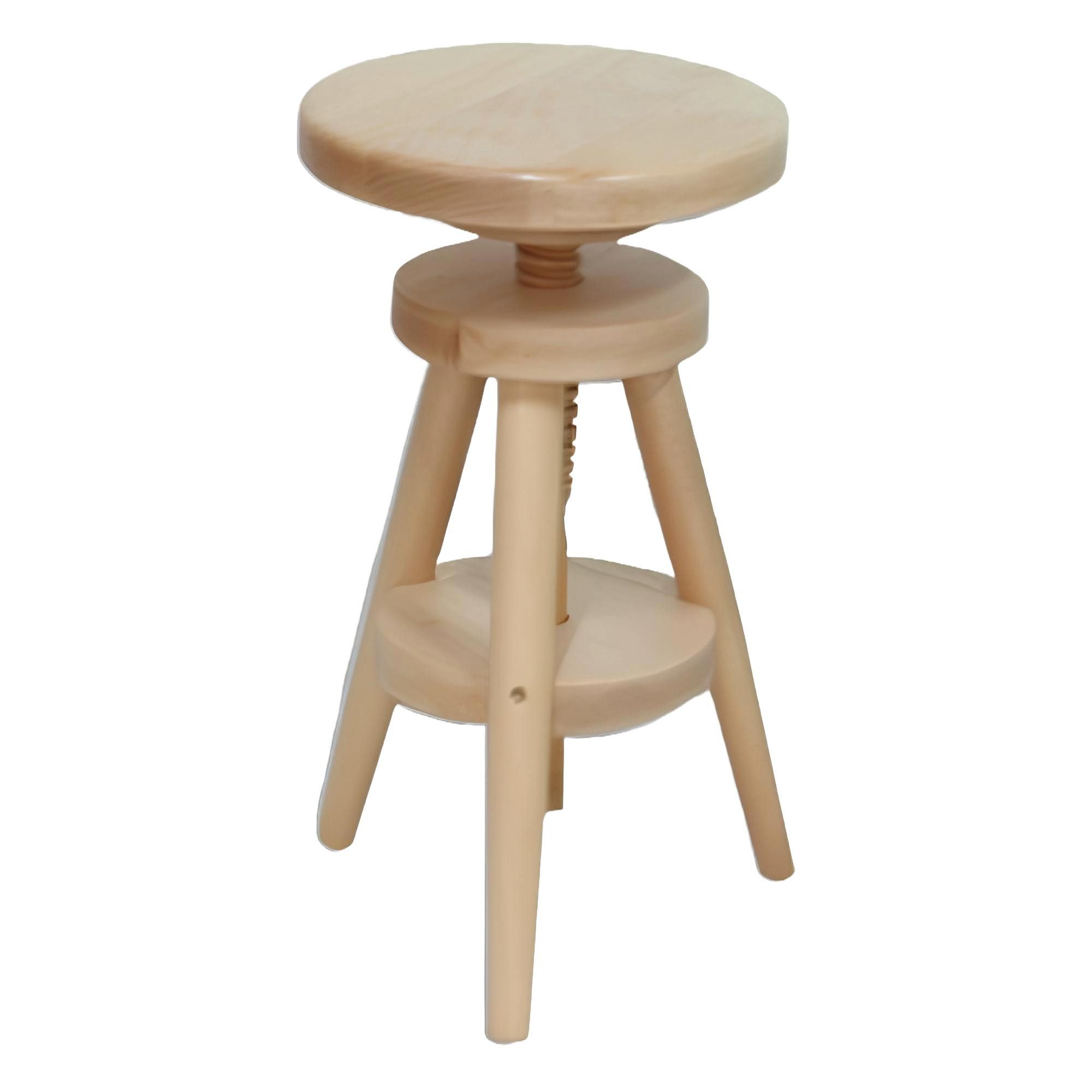 Xlmoebel Hocker Höhenverstellbarer Holz-Barhocker mit drehbarem Sitz (1 St., Hocker), Hergestellt in Europa