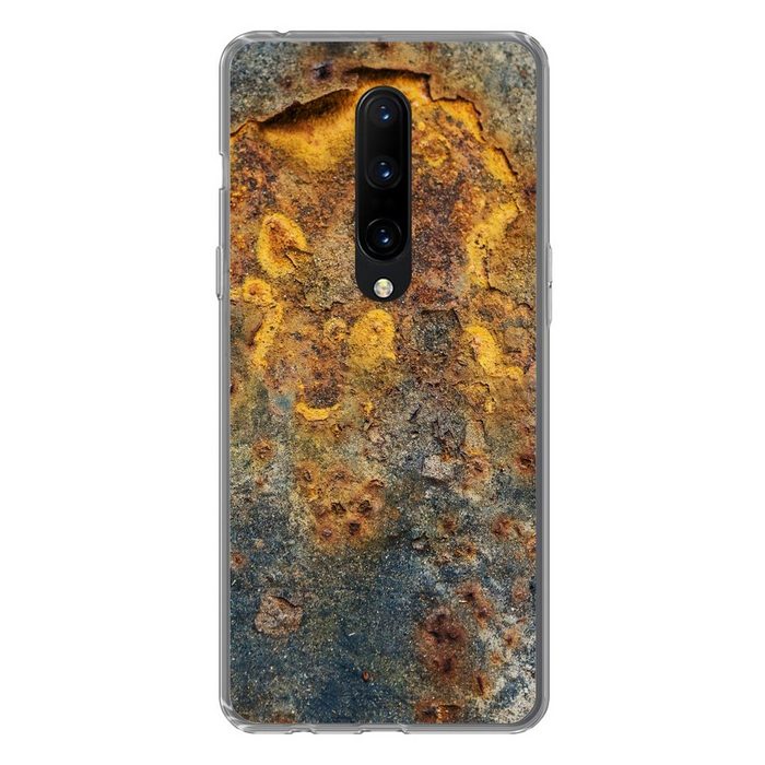 MuchoWow Handyhülle Gold - Metallisch - Rost - Grau - Abstrakt - Muster Phone Case Handyhülle OnePlus 7 Pro Silikon Schutzhülle
