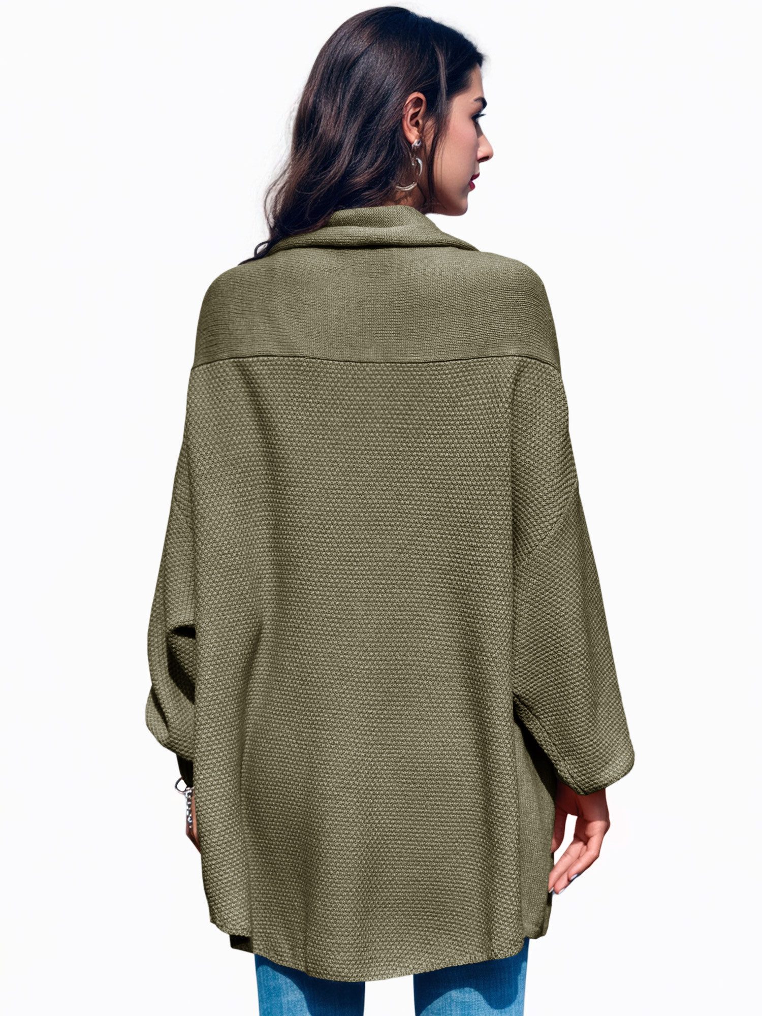 Imily Bela Cardigan Damen Lange Strickjacken mit Fledermausärmeln (Packung, günstig online kaufen