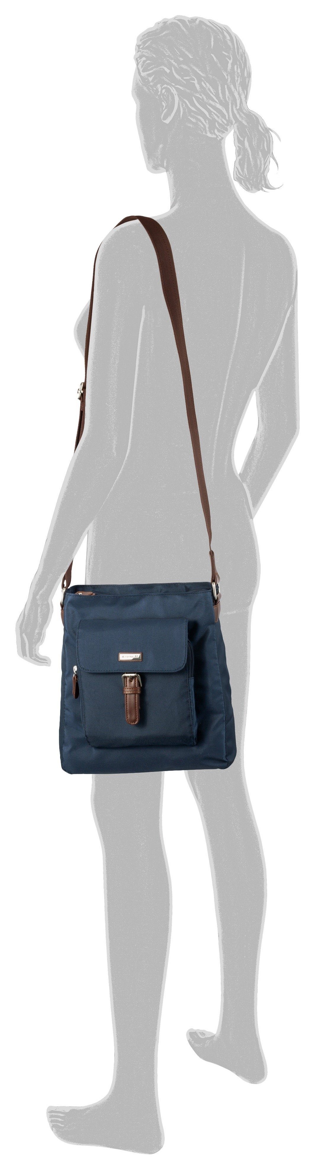 TOM TAILOR Hobo Rina, aus leichtgewichtigem Nylon und aufwändig gewebten Gurtband