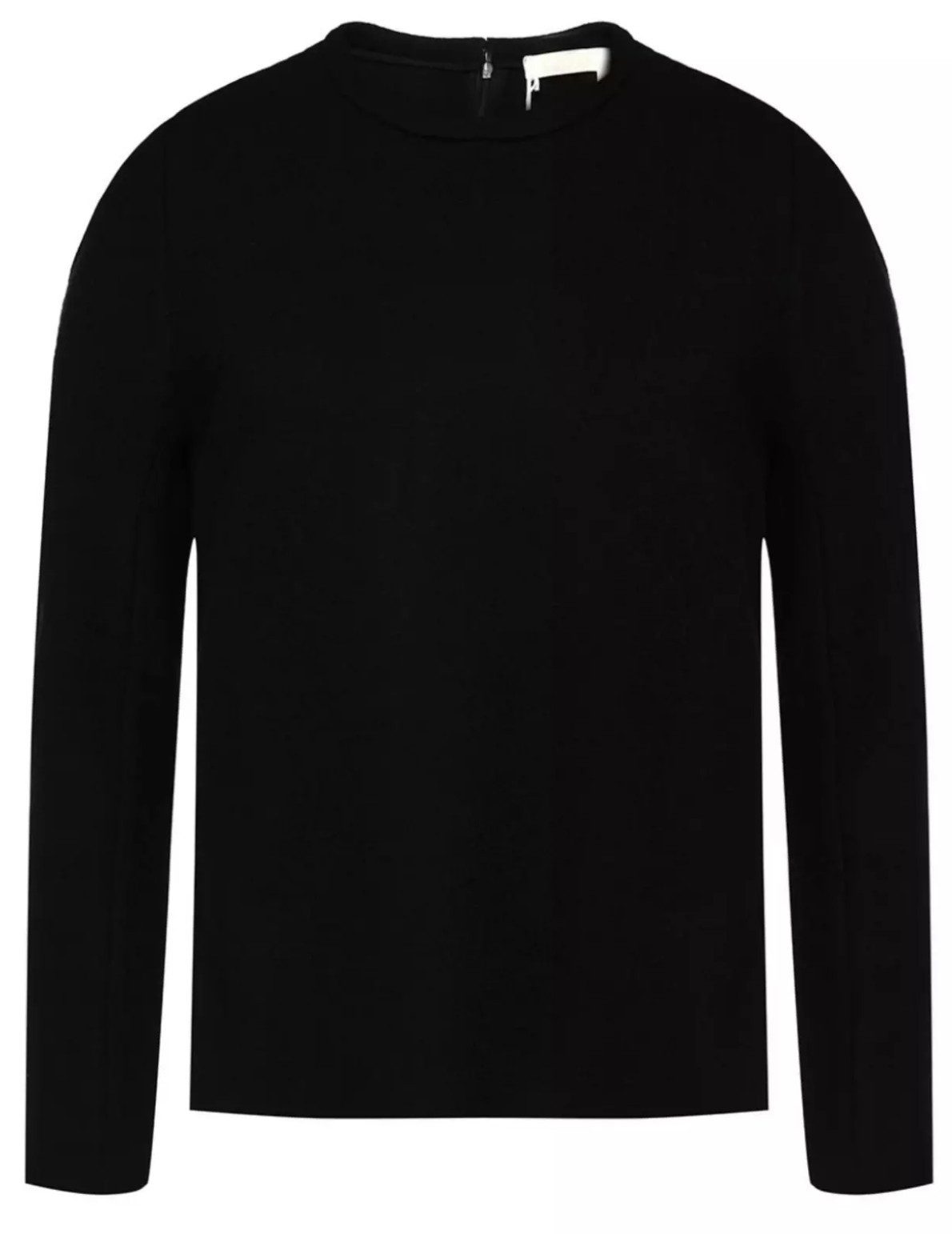 Chloé Rundhalspullover Pullover aus gewaschenem Wolljersey mit Rückenzipper Gewaschene Wolle für weiche Haptik, luxuriöses Tragegefühl