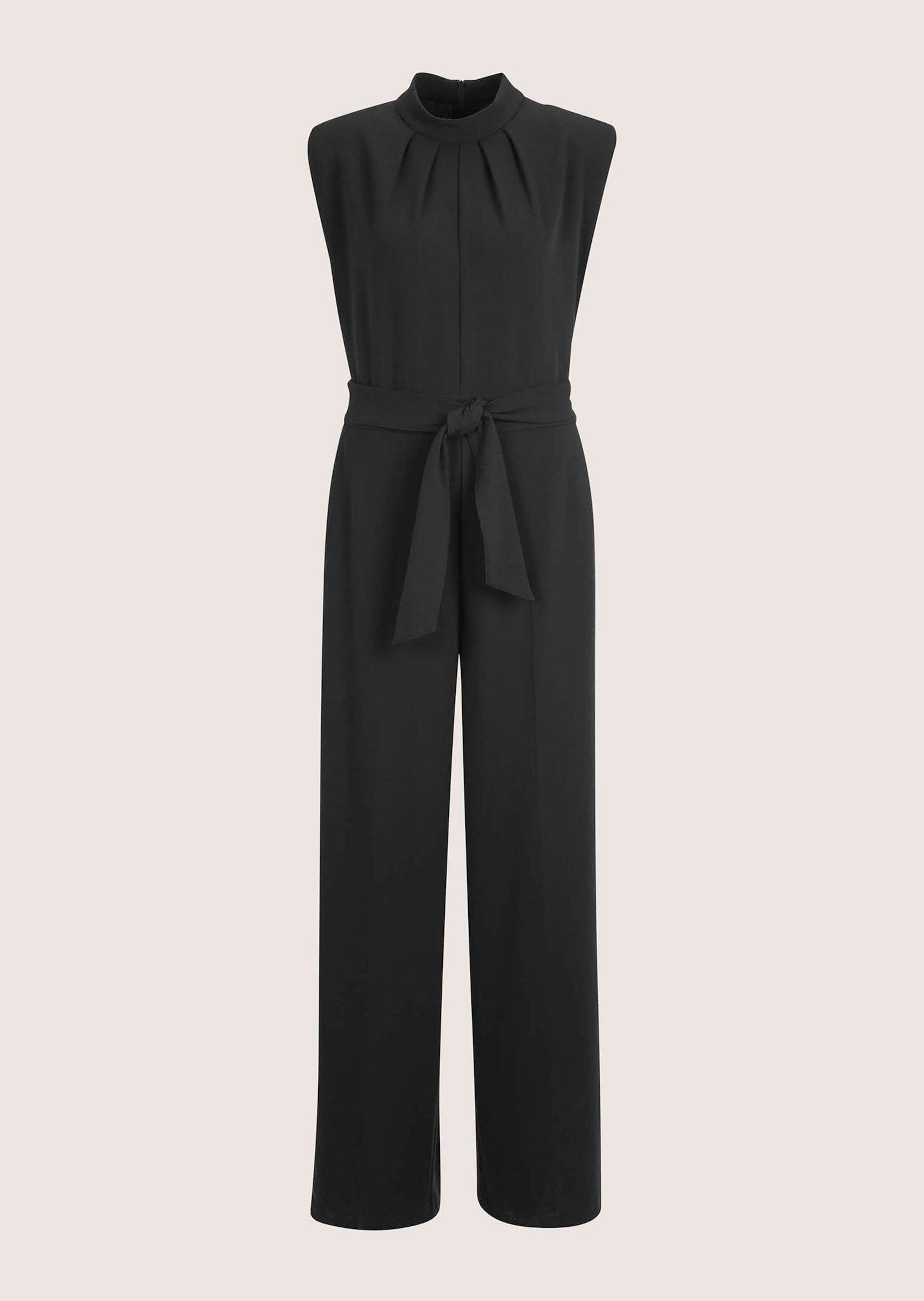 MADELEINE Jumpsuit Eleganter Jumpsuit mit Stehkragen Ärmelloser Look mit breitem Taillenband – Bild 5 von 5