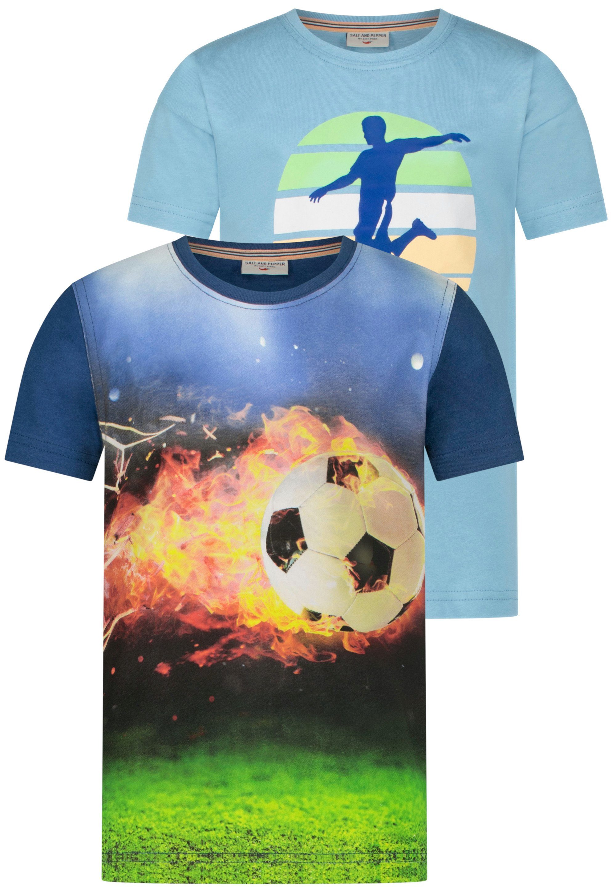 Fußballmotiv T-Shirt tollem (2-tlg) Torjäger mit AND PEPPER SALT