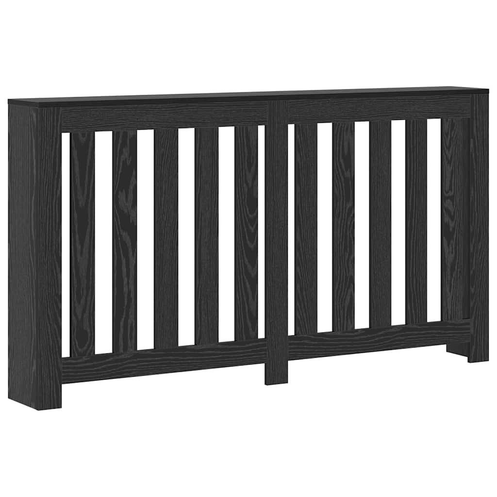 vidaXL Heizungsverkleidung, Heizkörperabdeckung Schwarz Eichen-Optik 149 x 20 x 82 cm