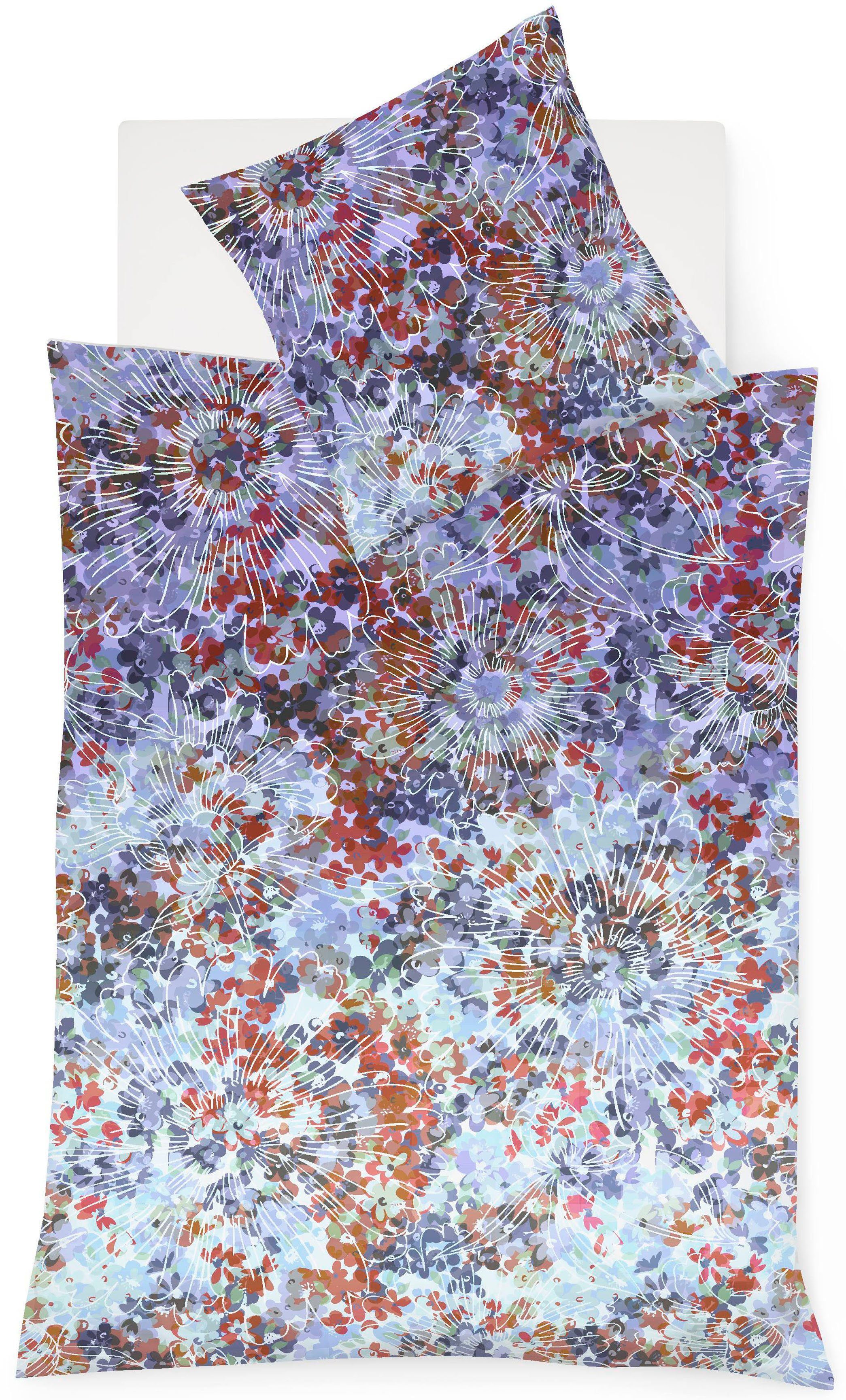 fleuresse Wendebettwäsche Bed Art S 4351, Mako-Satin, 2 teilig, Mako Satin, Baumwolle, in Gr. 135x200, 155x220, 200x200cm