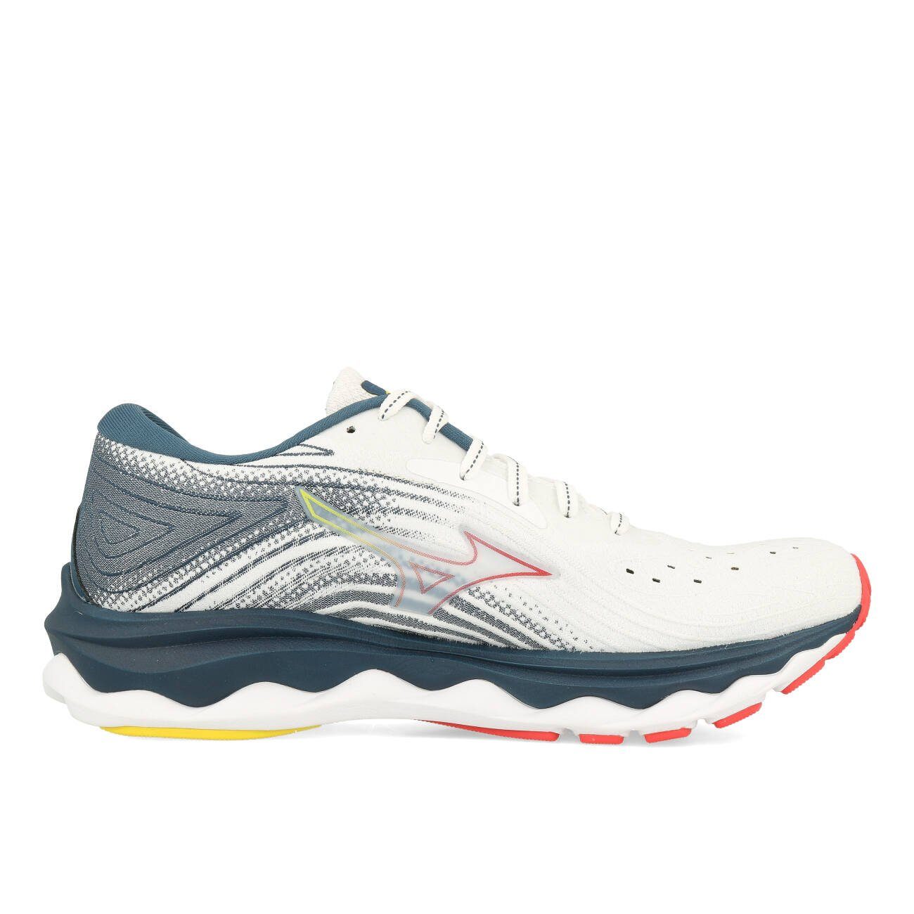 Mizuno Mizuno Wave Sky 6 Damen White Hibiscus Buttercup Laufschuh