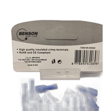 BENSON Kabelverbinder-Sortiment 2 x Kabelschuh 50 dlg Buchse flach / 2,5 => 6,3 b