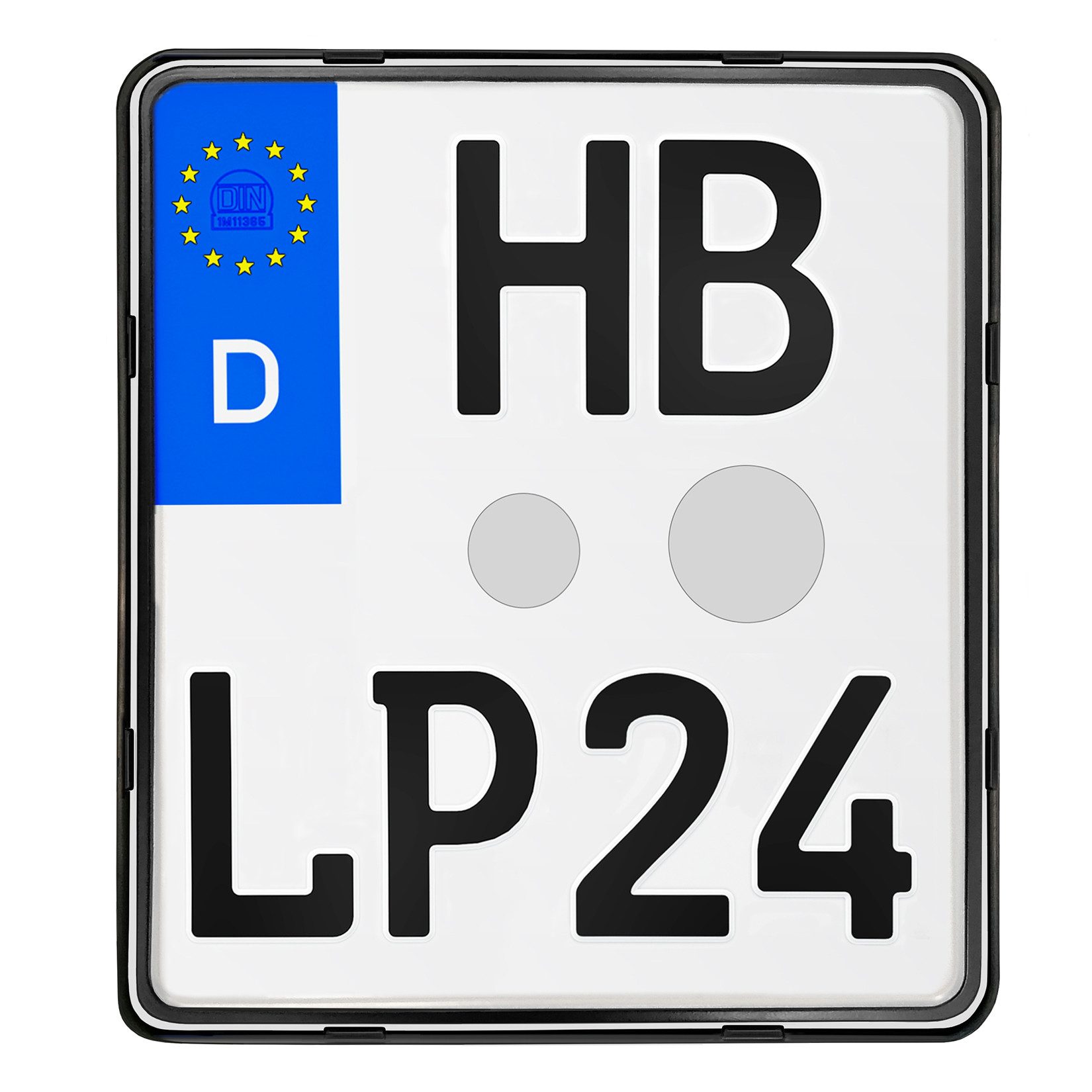 L & P Car Design Kennzeichenhalter für Motorrad 180x200mm Nummernschildhalter Kennzeichenhalter rahmenlos, (1 Stück)