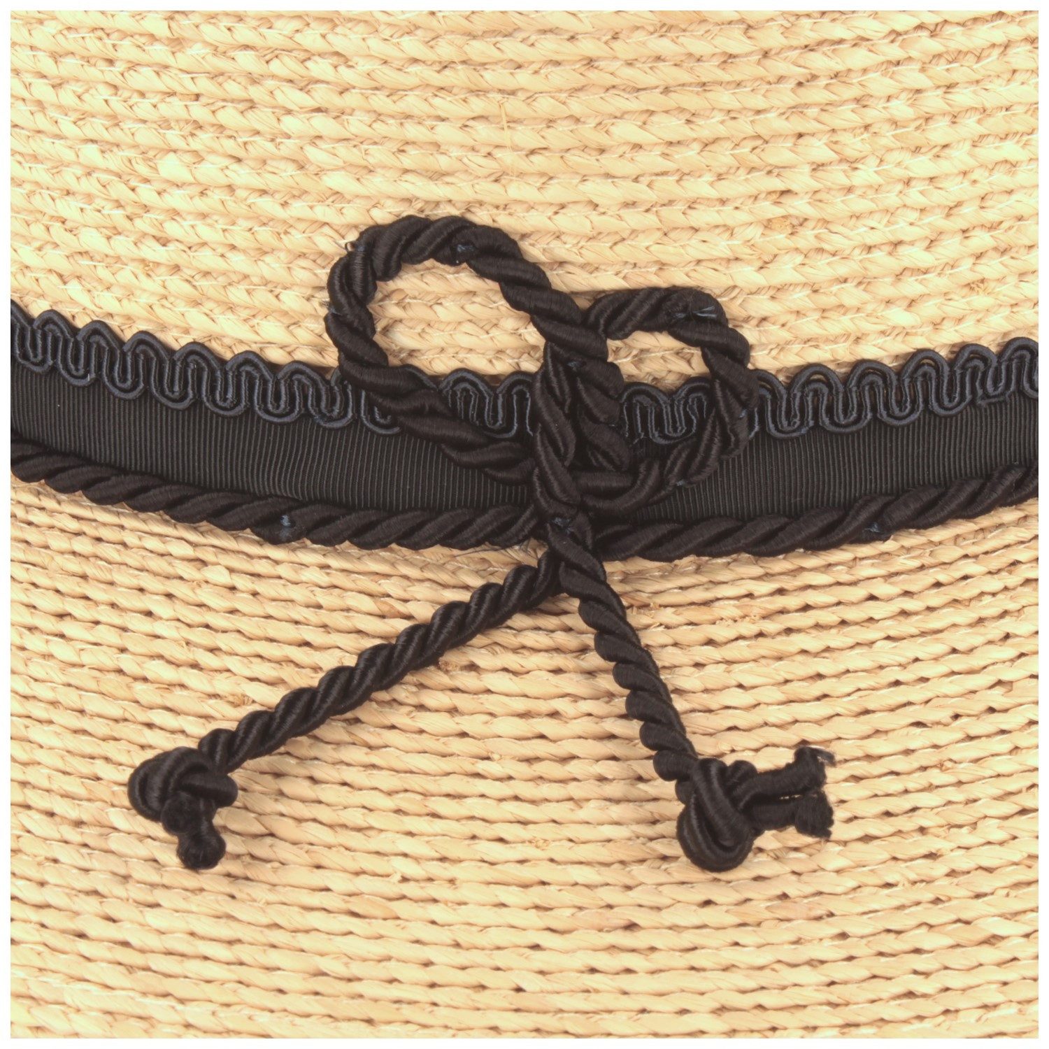 Breiter Trachtenhut Stroh-Trachtenhut aus hochertigem Raffia mit Kordel und UV Schutz