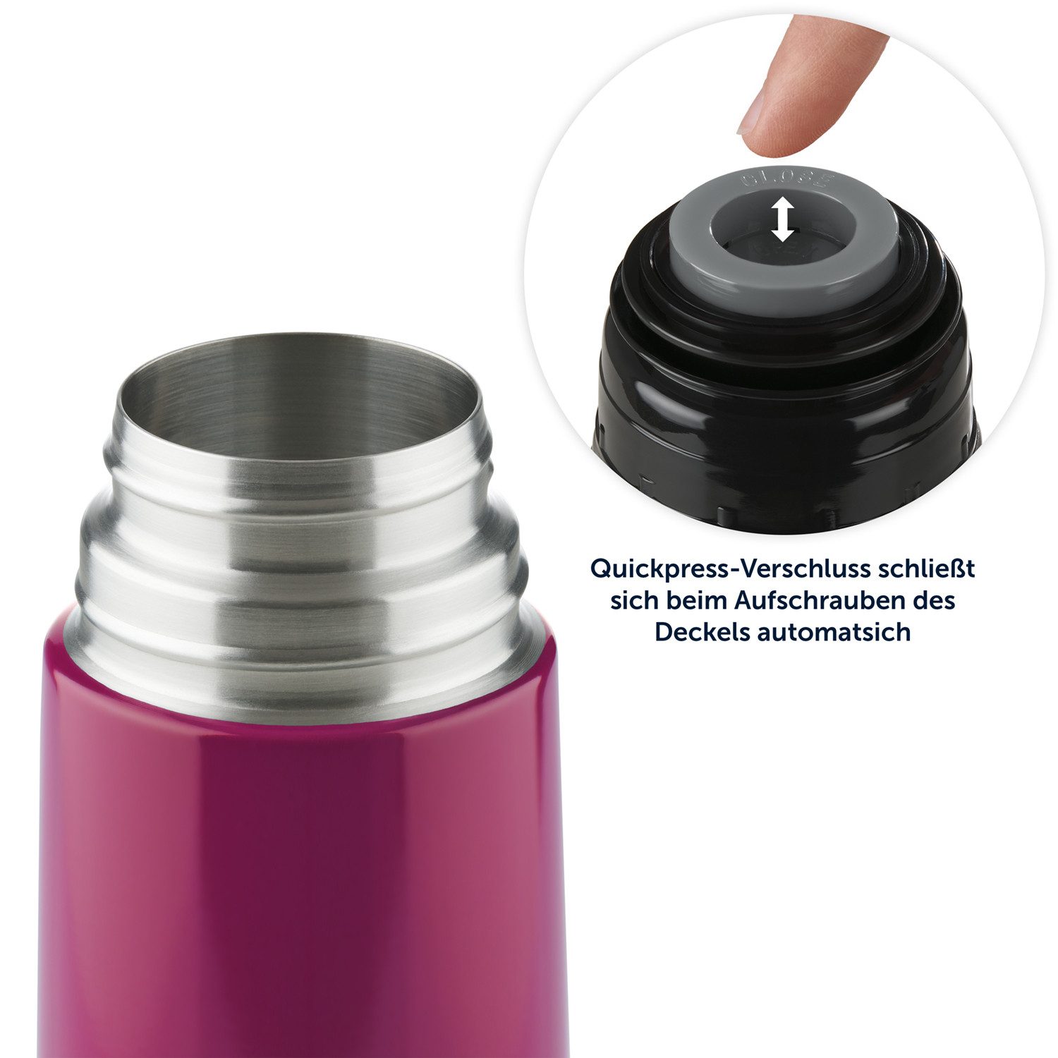 Blumtal Thermoflasche Eifel - auslaufsicherer Trinkbecher, für unterwegs, stundenlange Isolation von warmen Getränken