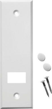 SCHELLENBERG Gurtwickler-Abdeckplatte Maxi, Zubehör für Einlassgurtwickler, langlebig, aus Kunststoff passend für Einlassgurtwickler, 135 mm, weiß