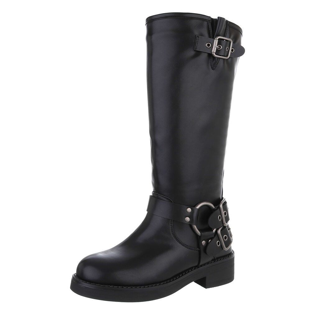 Ital-Design Damen Bikerschuhe Biker Westernstiefel (88577317) Blockabsatz F günstig online kaufen