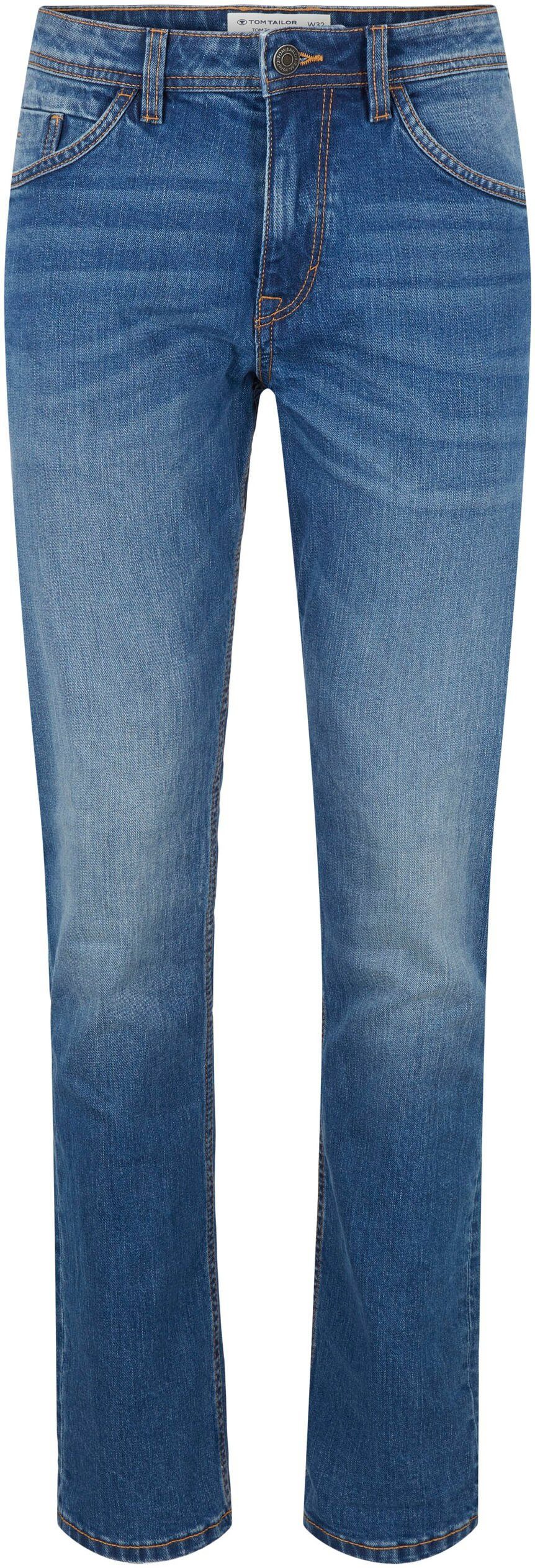 TOM TAILOR 5-Pocket-Jeans Josh Reißverschluss stone mid mit used