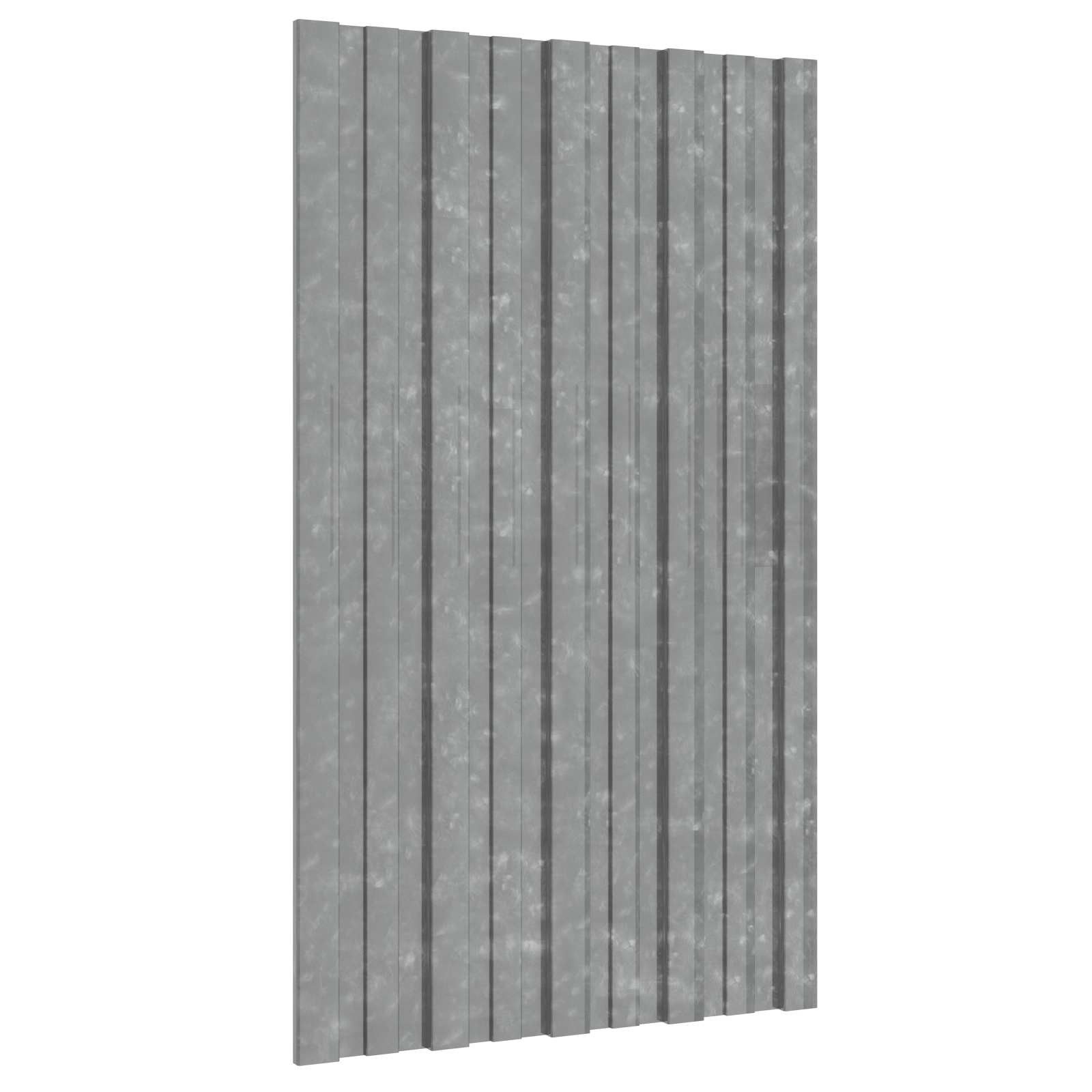 vidaXL Terrassendach Dachpaneel 12 Stk. Silber 80 x 45 cm Verzinkter Stahl, (12-St)